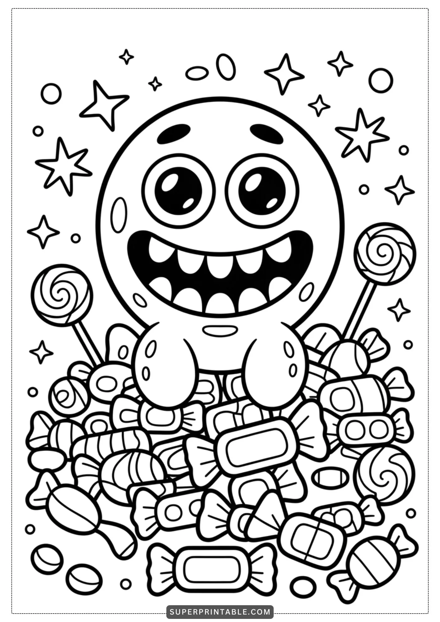 Spooky Sweet Halloween Coloring Pages for Kids 3