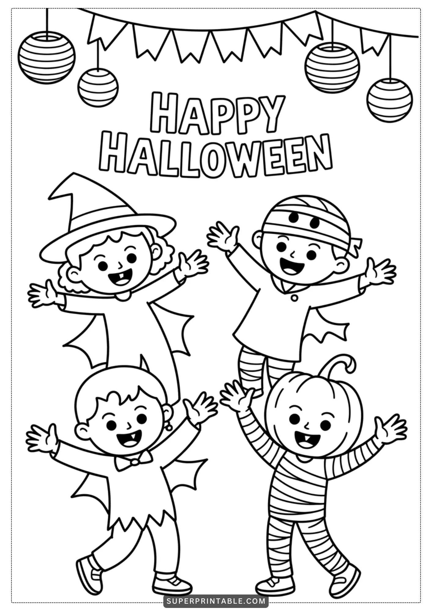 Spooky Sweet Halloween Coloring Pages for Kids 7