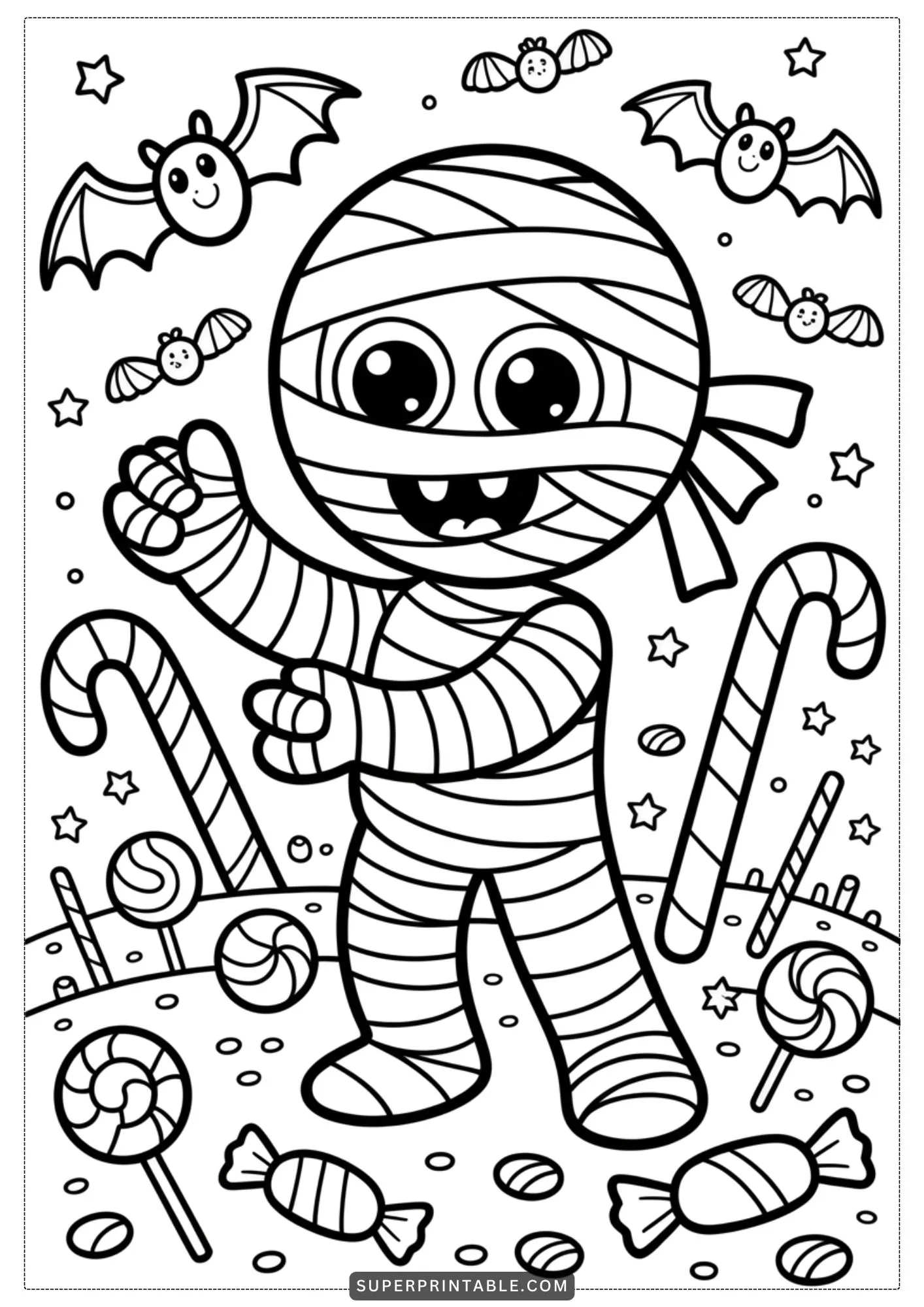 Spooky Sweet Halloween Coloring Pages for Kids 9