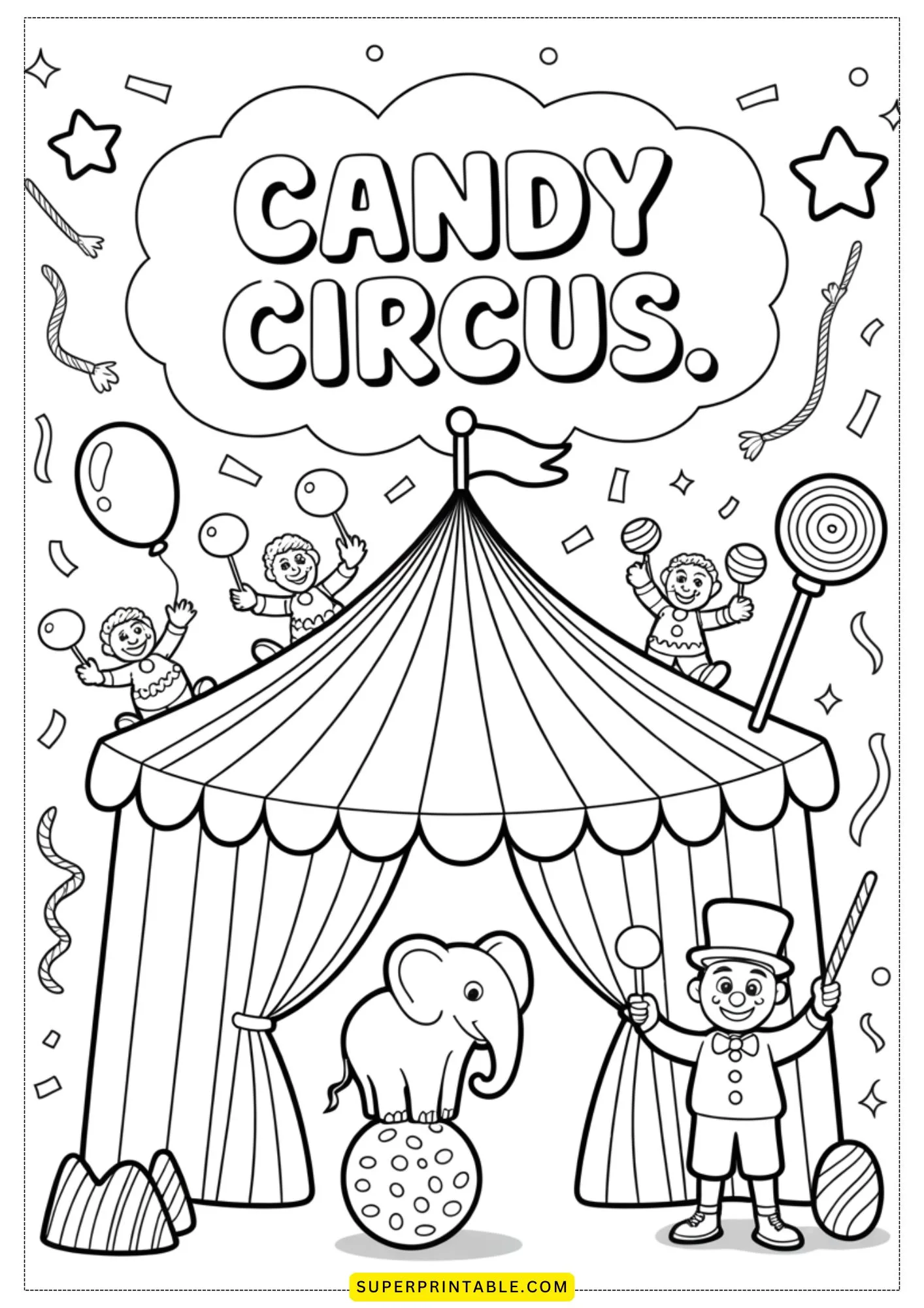 Sweet Candy Adventures Coloring Pages 3