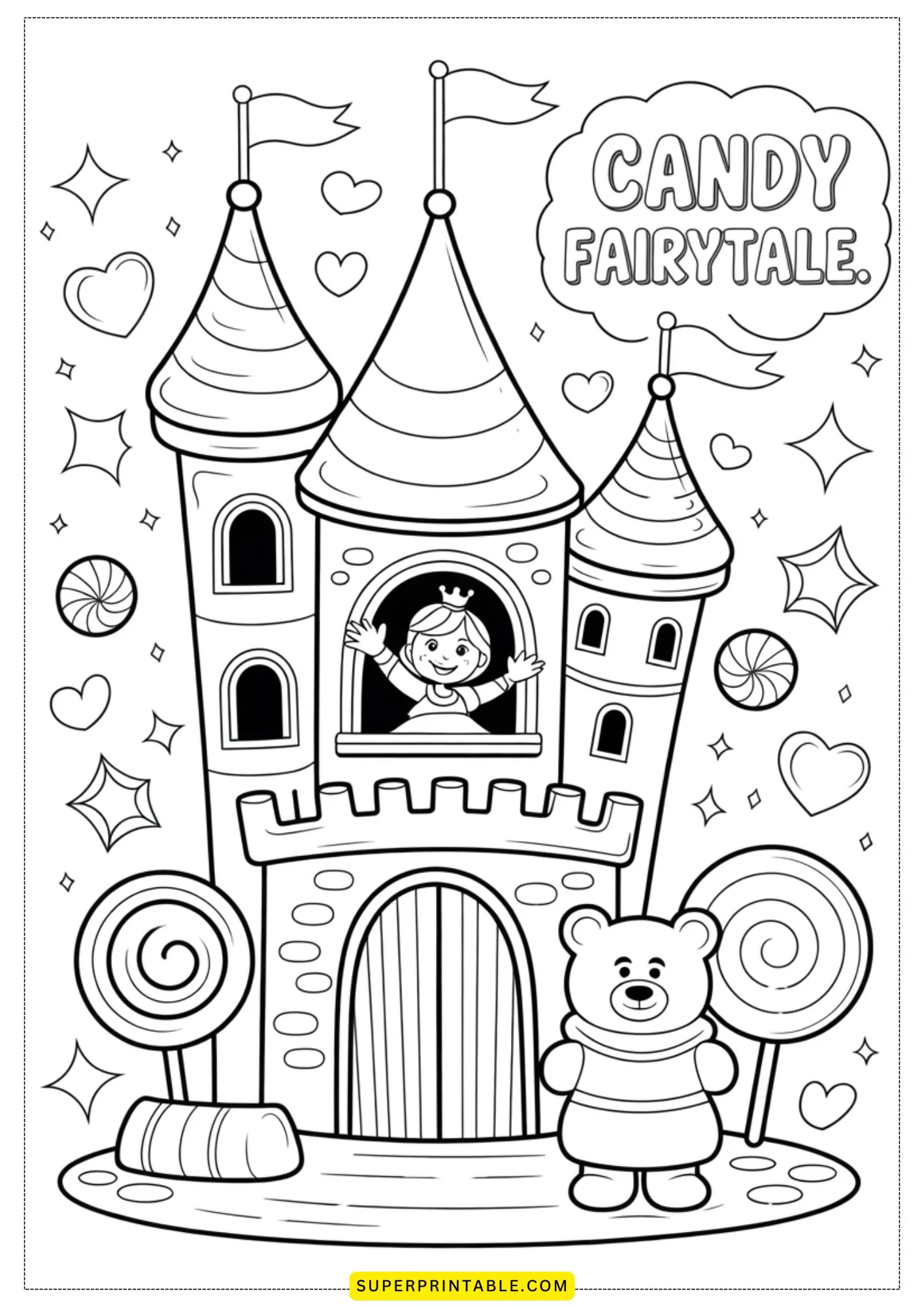 Sweet Candy Adventures Coloring Pages 4