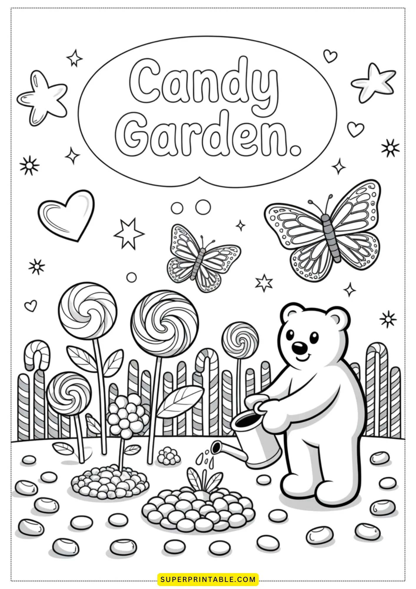 Sweet Candy Adventures Coloring Pages 5