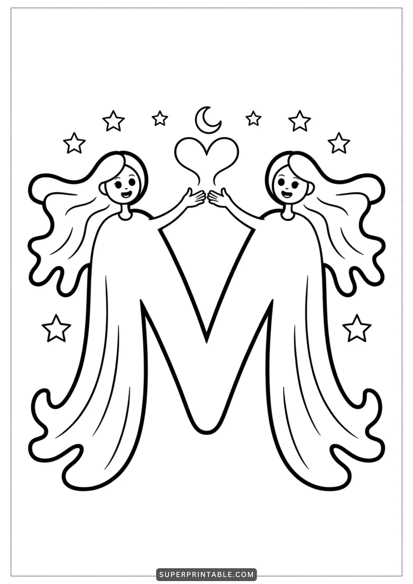 The Gentle Ghost Lady Alphabet Coloring Pages 13