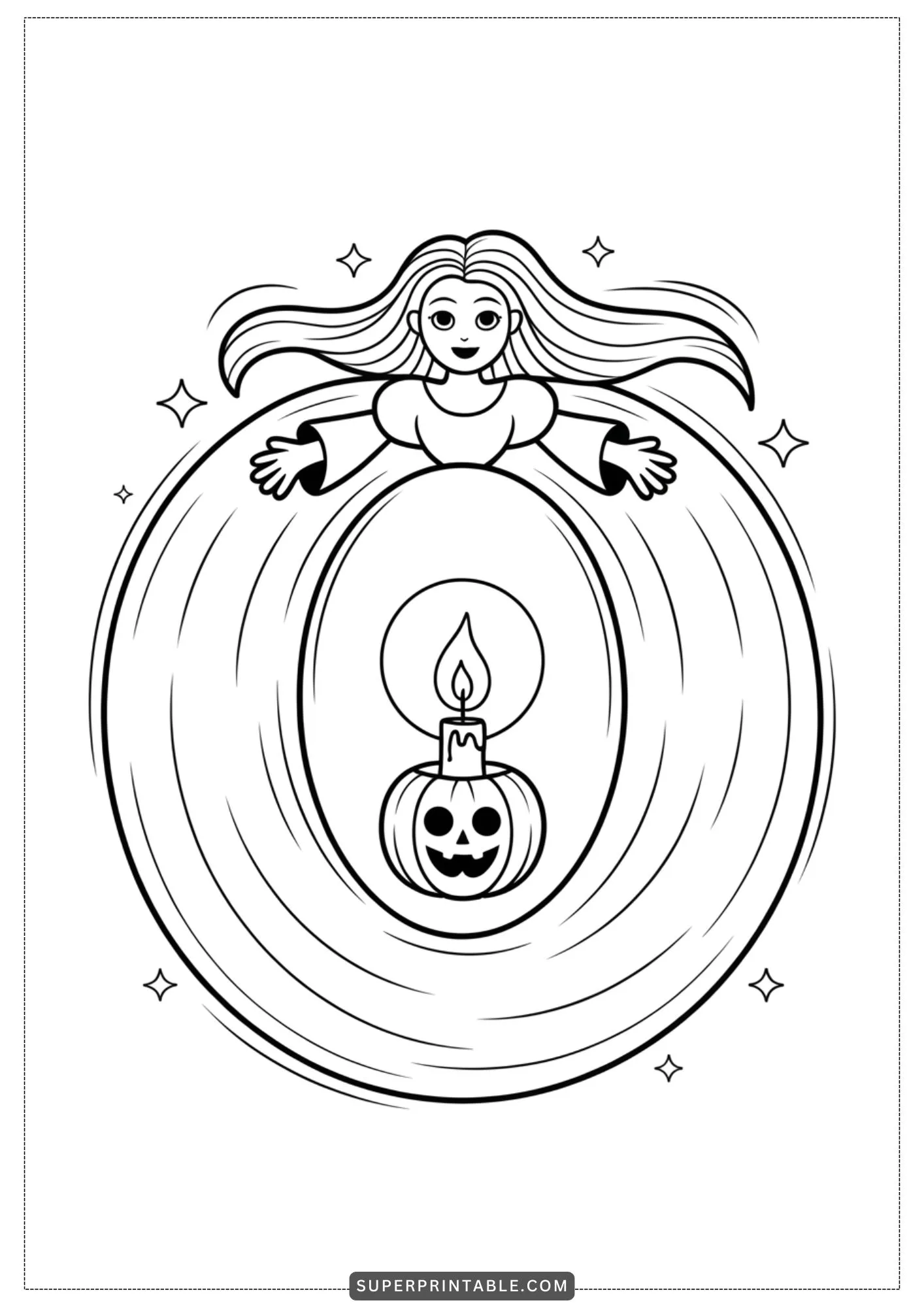 The Gentle Ghost Lady Alphabet Coloring Pages 15