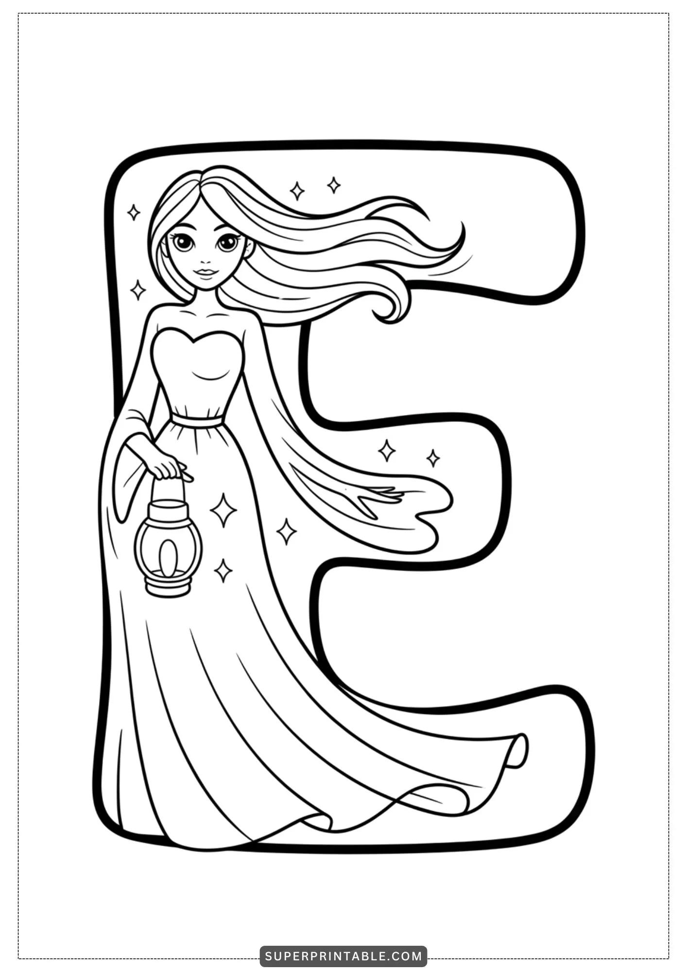 The Gentle Ghost Lady Alphabet Coloring Pages 5