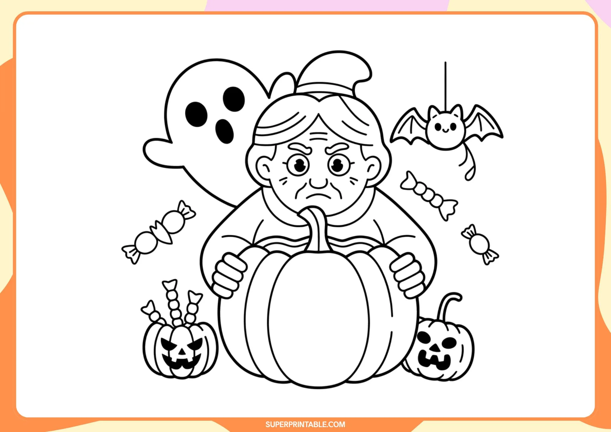 The Old Lady Who Swallowed a Ghost Coloring Pages 3