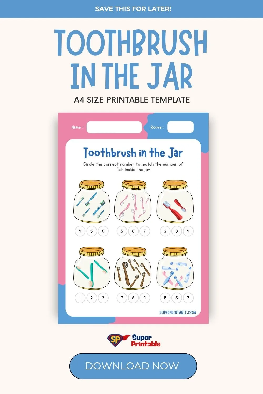 Toothbrush in the Jar Pinterest Image