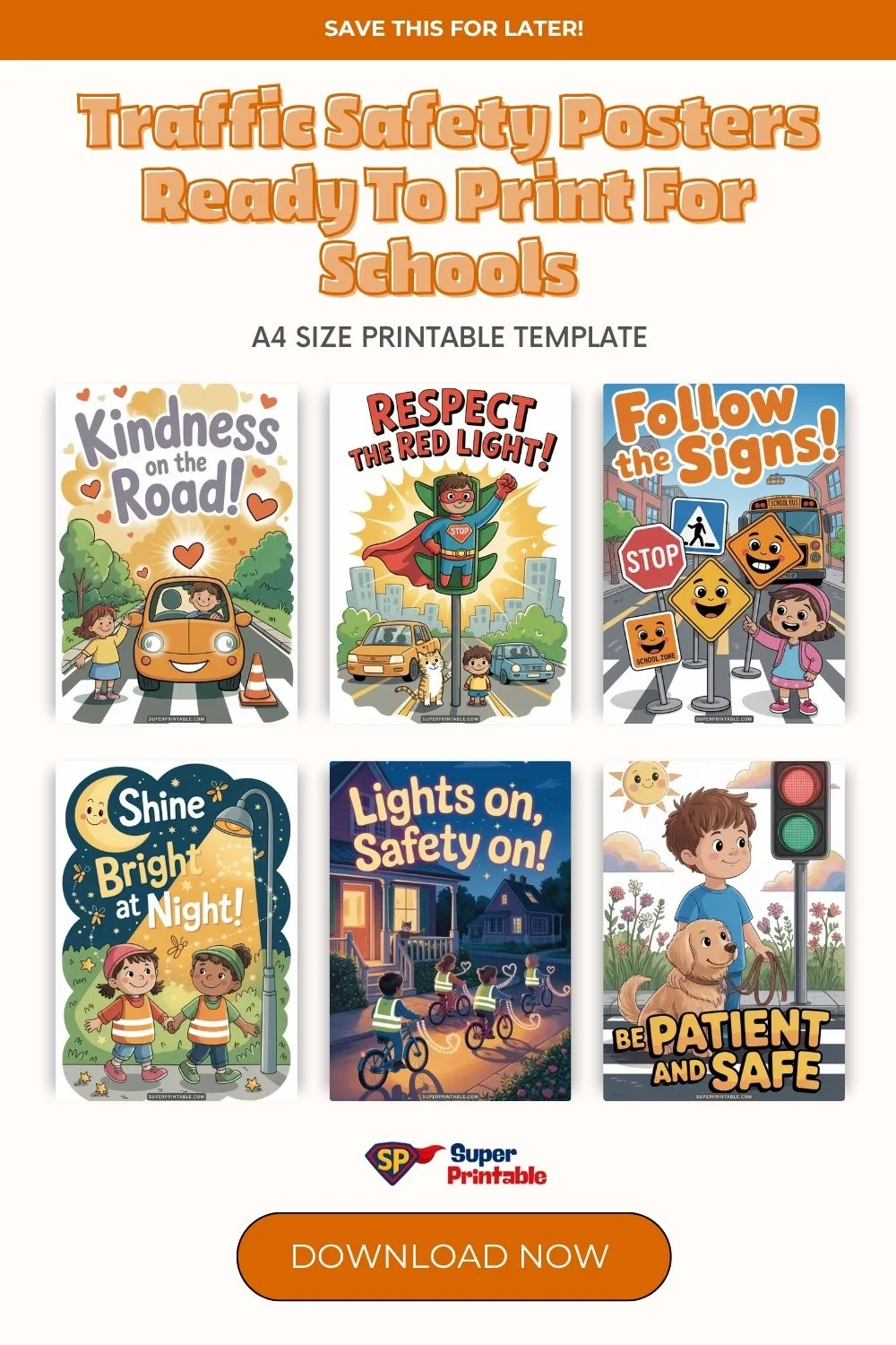 Traffic Safety Posters Ready To Print For Schools Pinterest Image