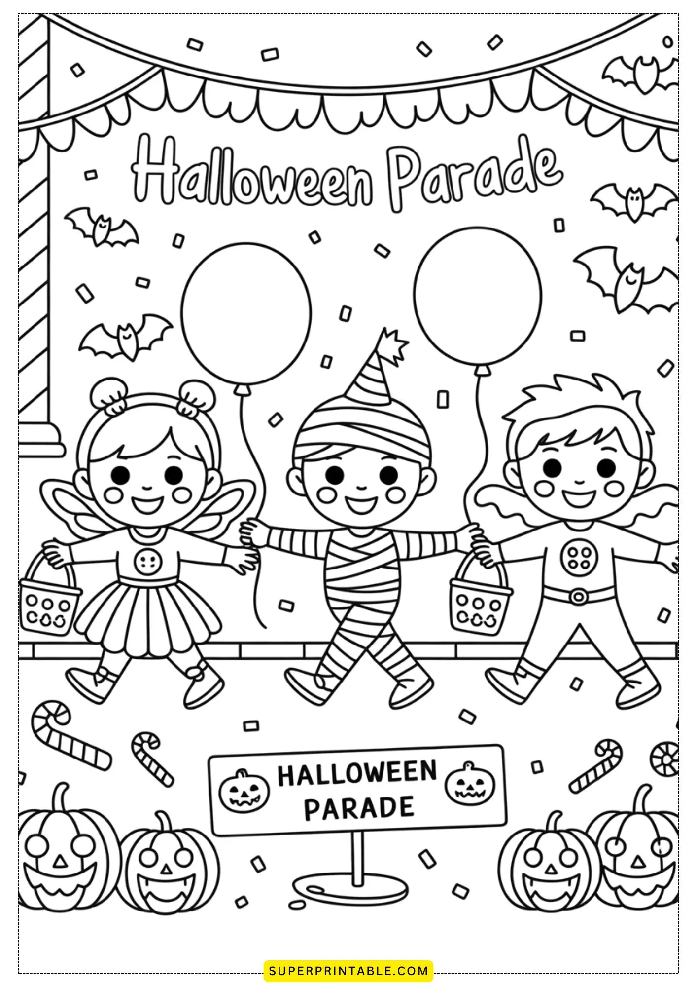 Trick or Treat Adventures Coloring Pages 2