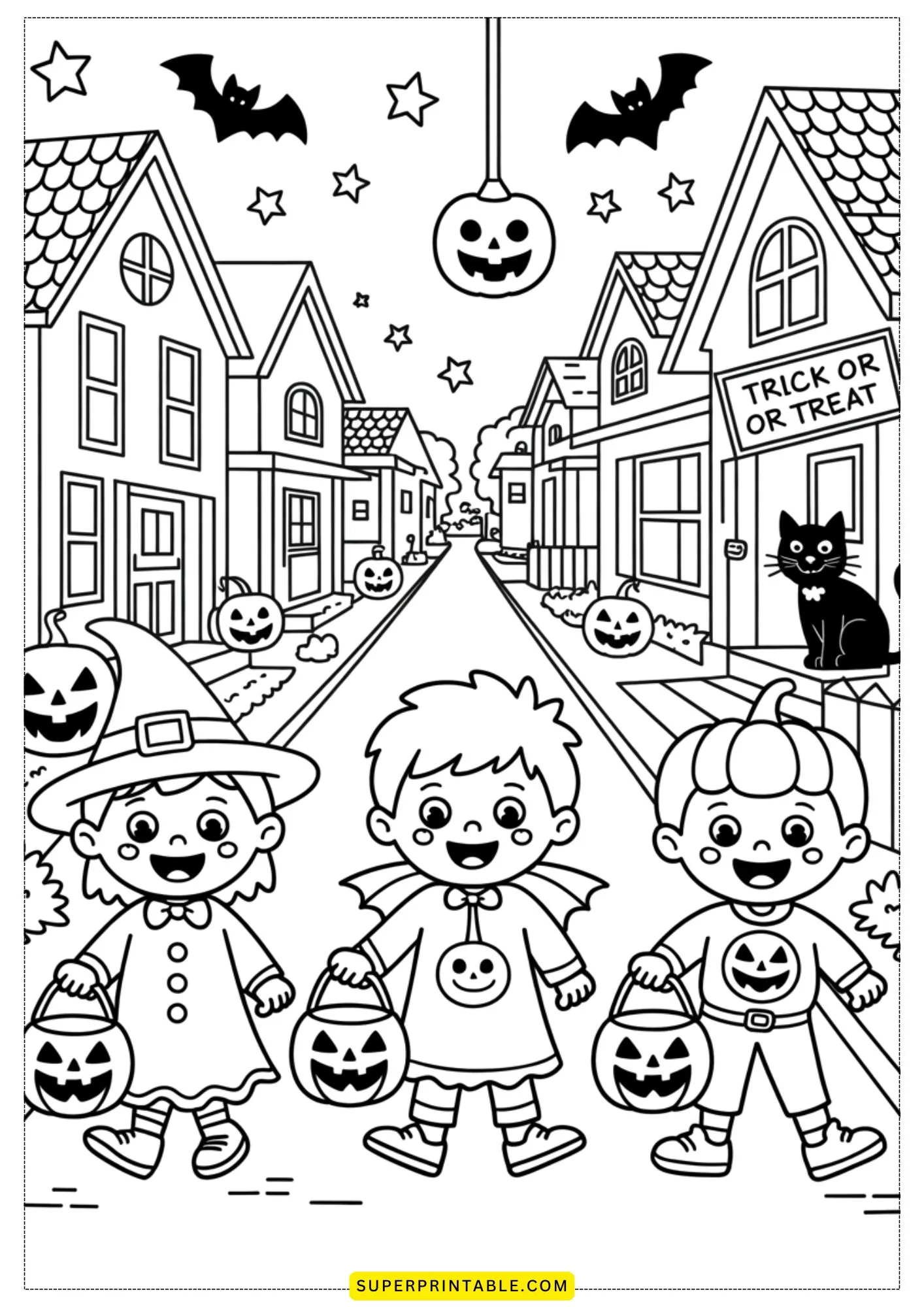 Trick or Treat Adventures Coloring Pages 6