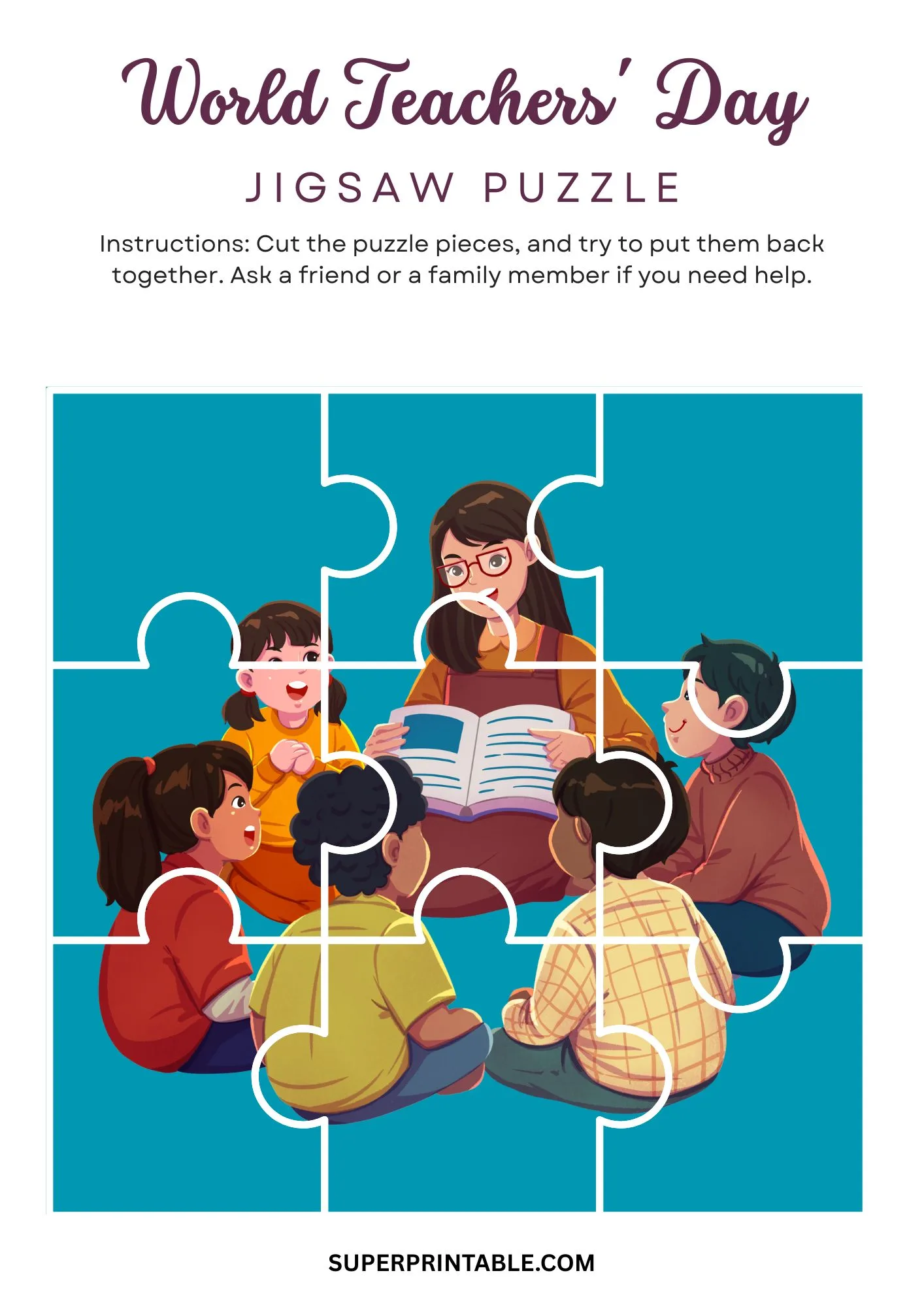 World Teachers Day Jigsaw Puzzle Activity 1