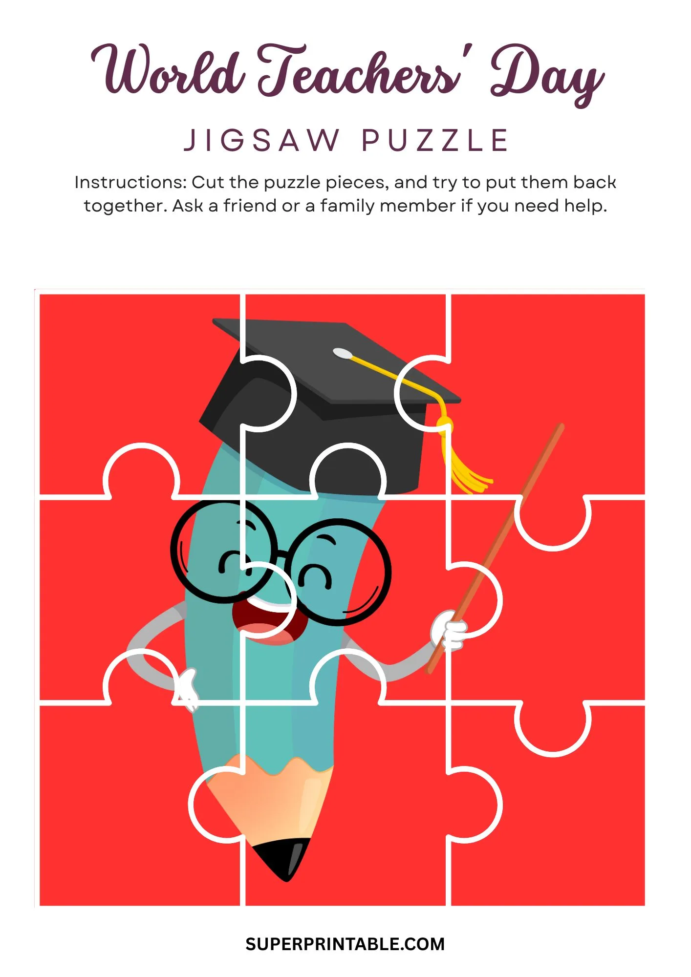 World Teachers Day Jigsaw Puzzle Activity 2