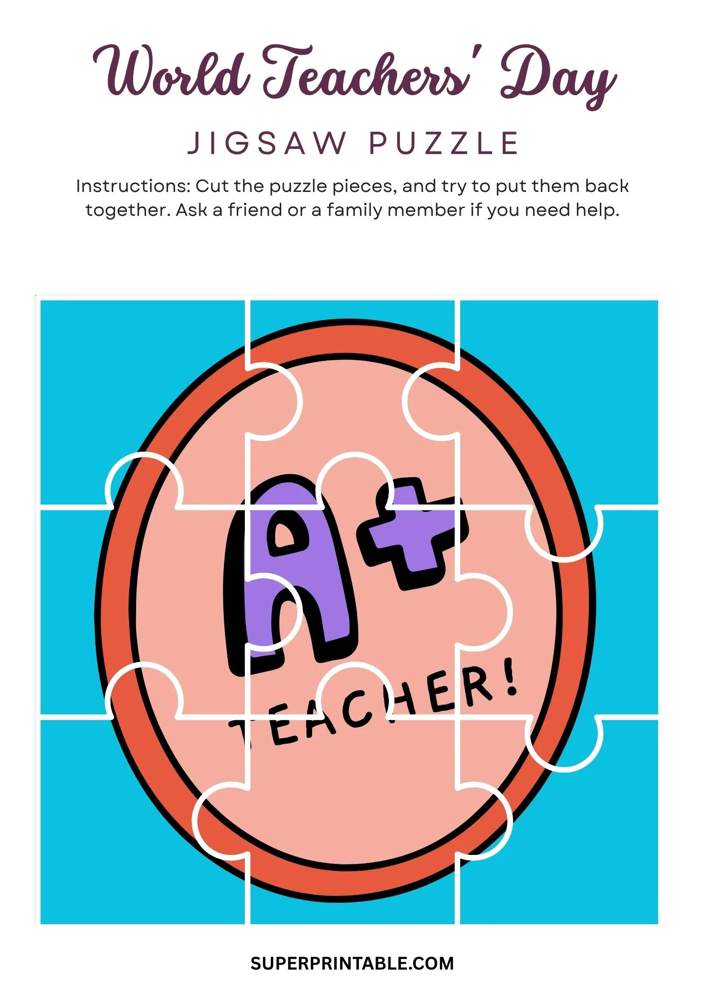 World Teachers Day Jigsaw Puzzle Activity 6
