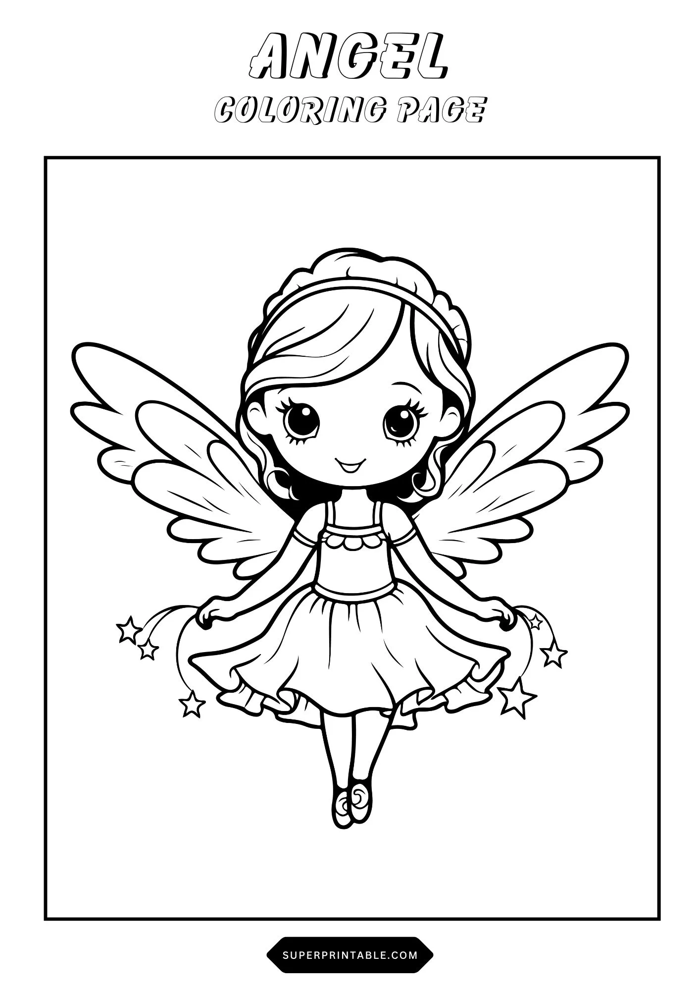 Angel Coloring Pages 10
