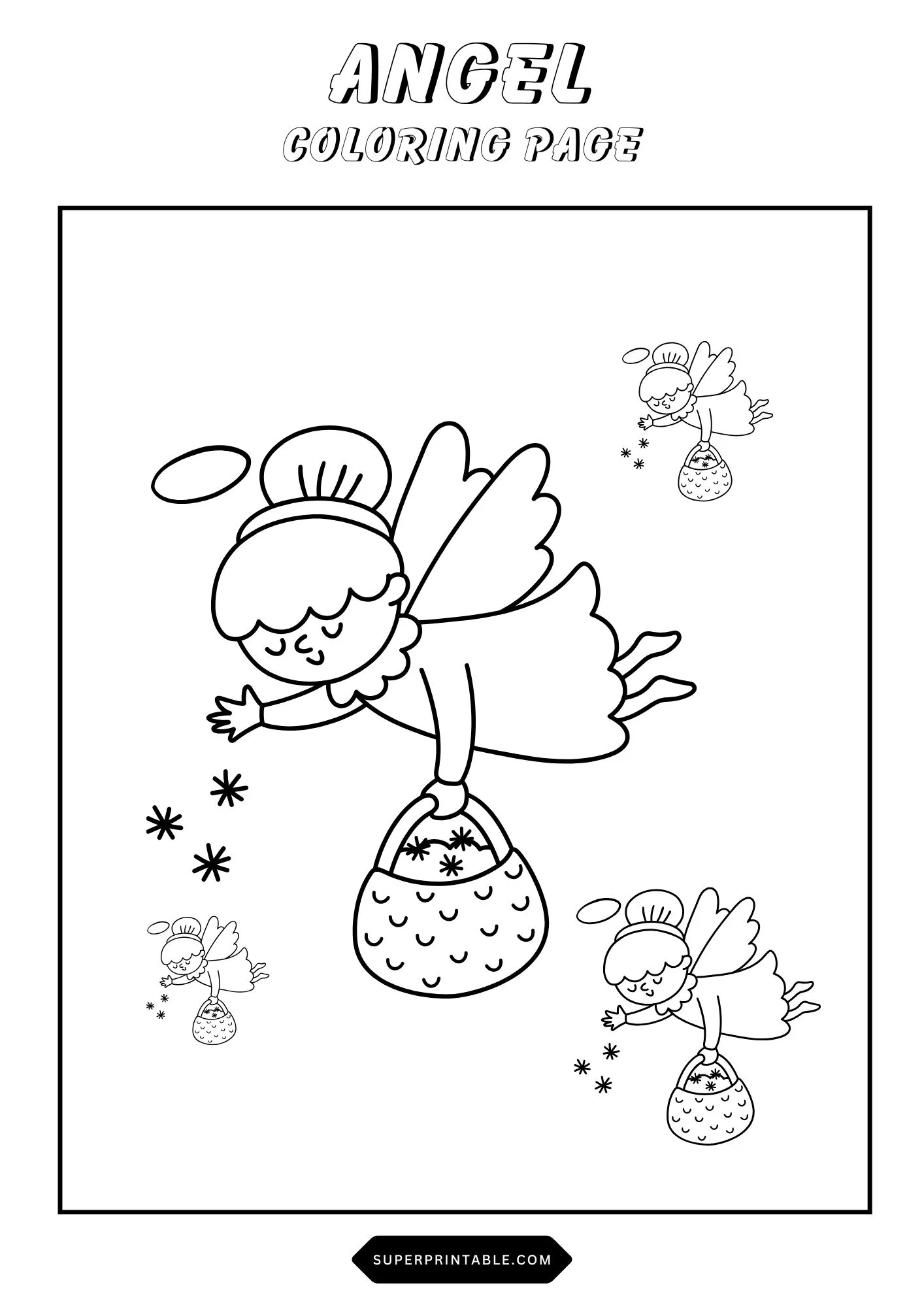 Angel Coloring Pages 4