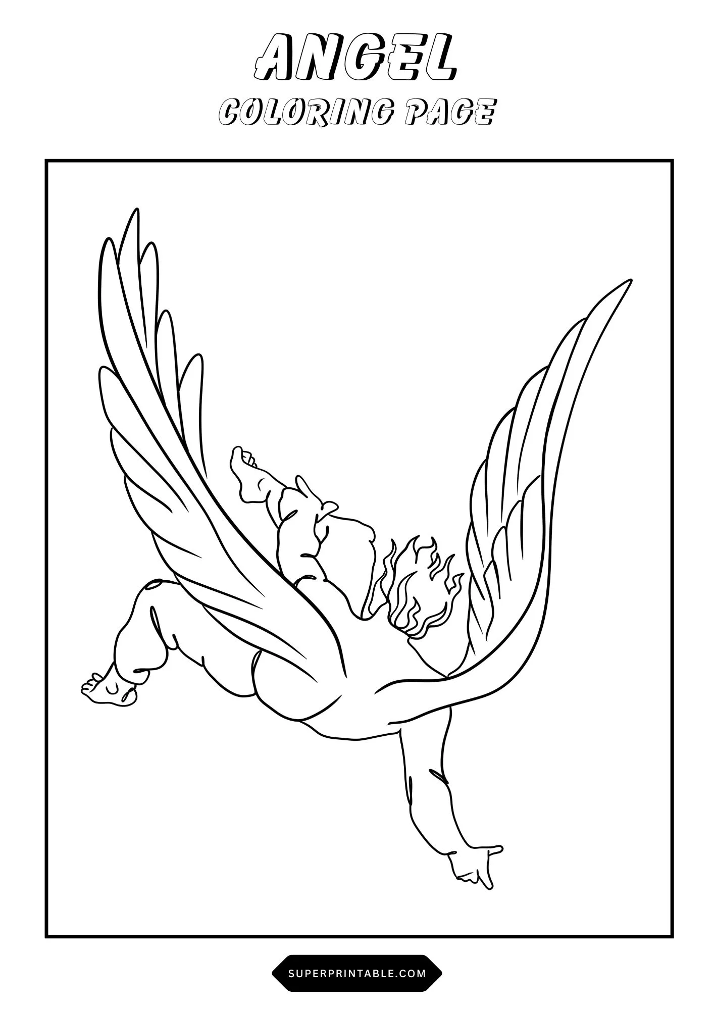 Angel Coloring Pages 9