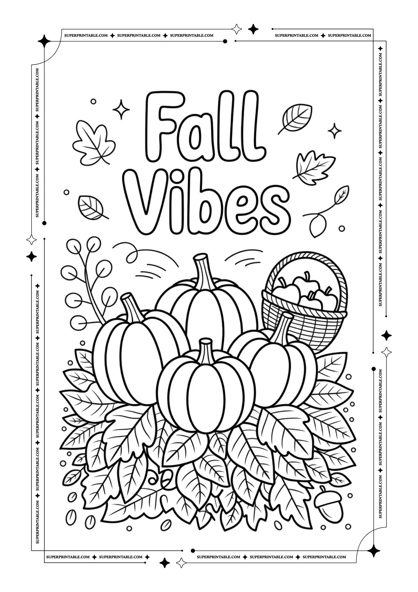 Autumn & Fall Coloring Pages 1