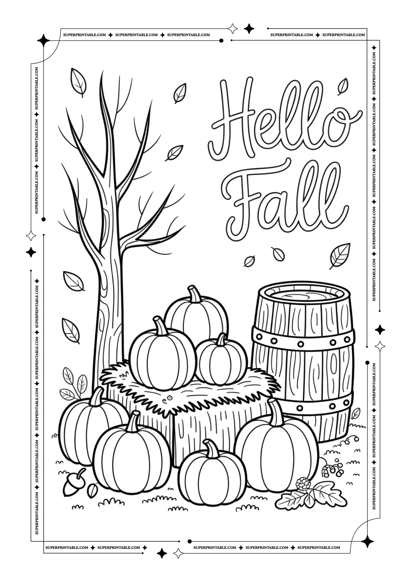 Autumn & Fall Coloring Pages 2