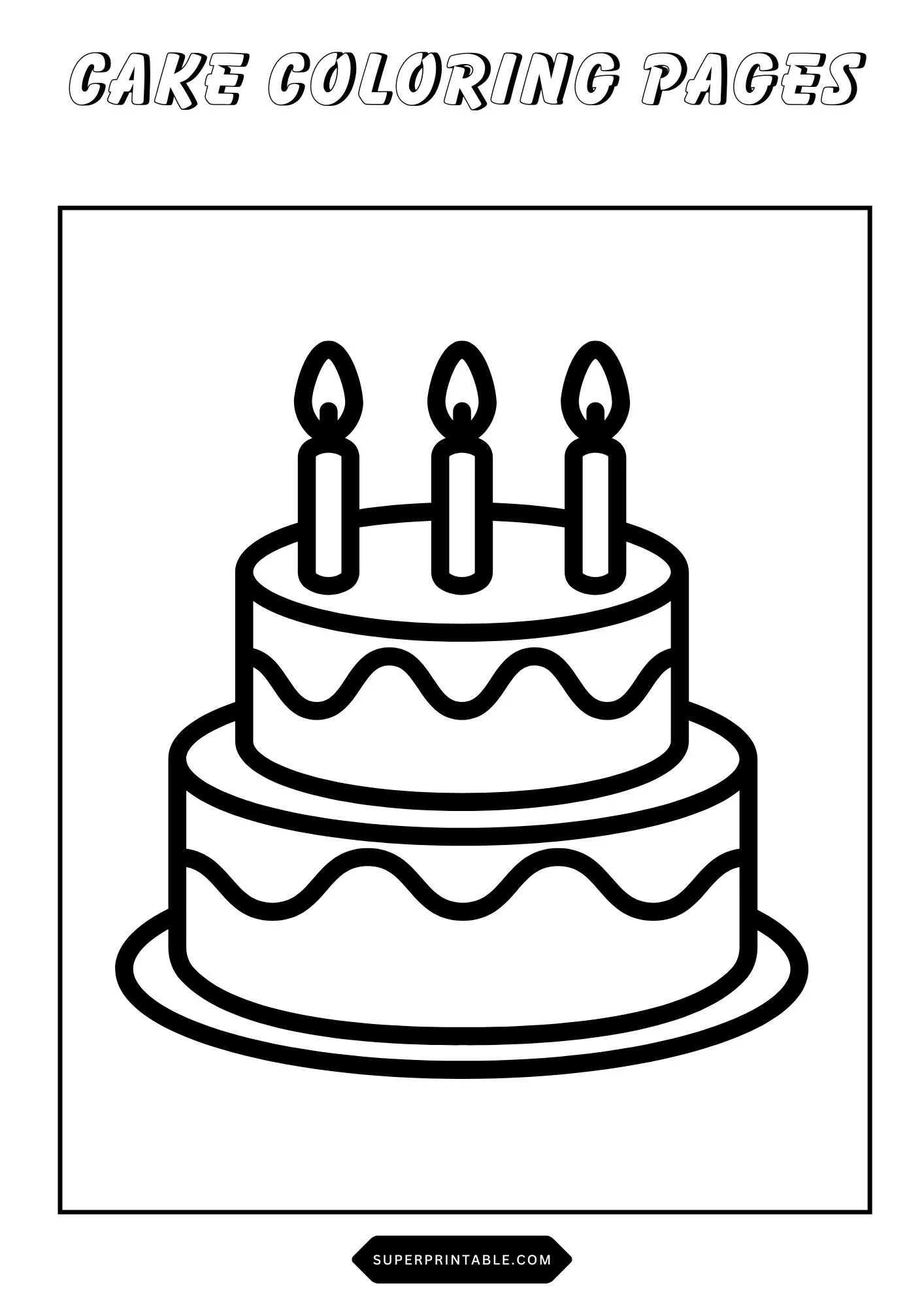 Cake Coloring Pages 1