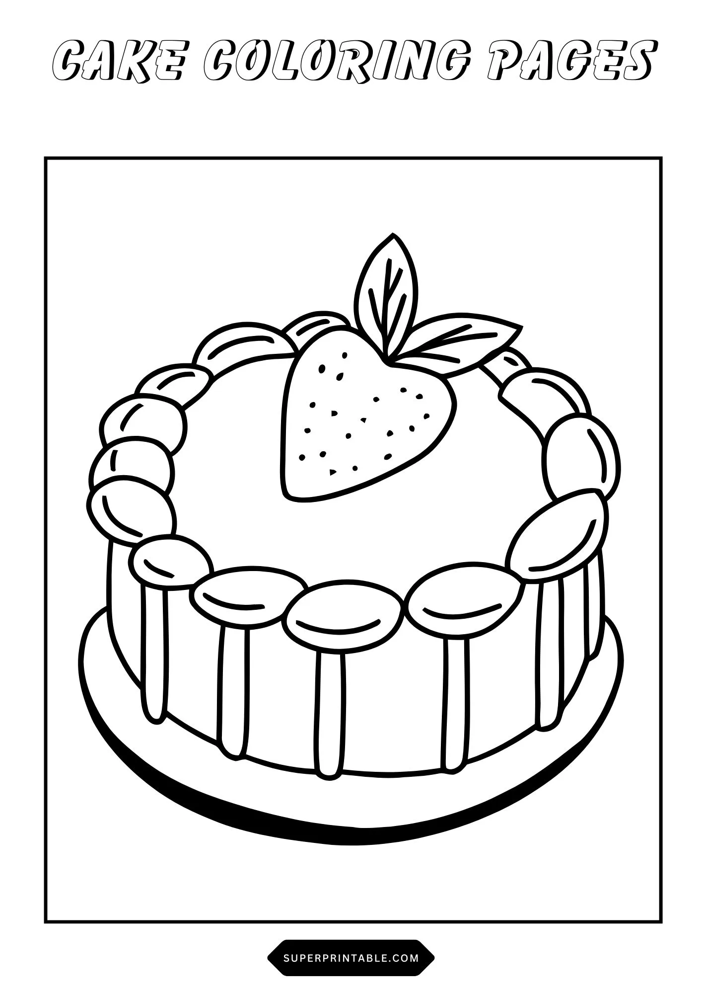 Cake Coloring Pages 11
