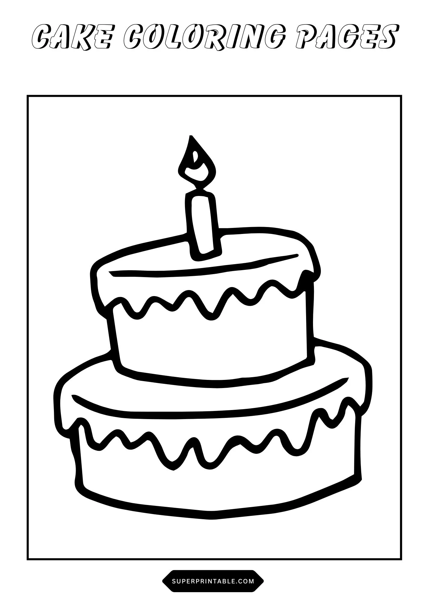 Cake Coloring Pages 2