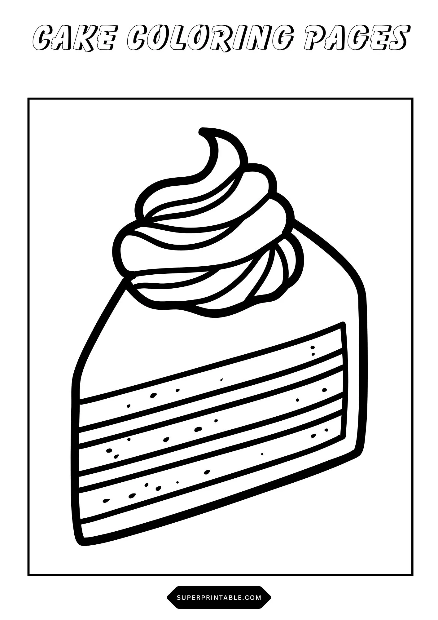 Cake Coloring Pages 3