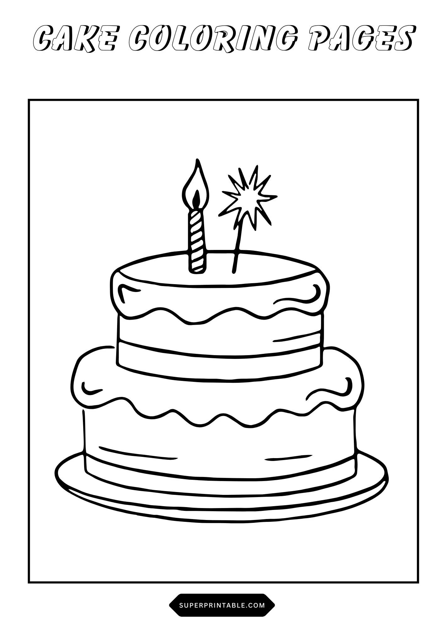 Cake Coloring Pages 6