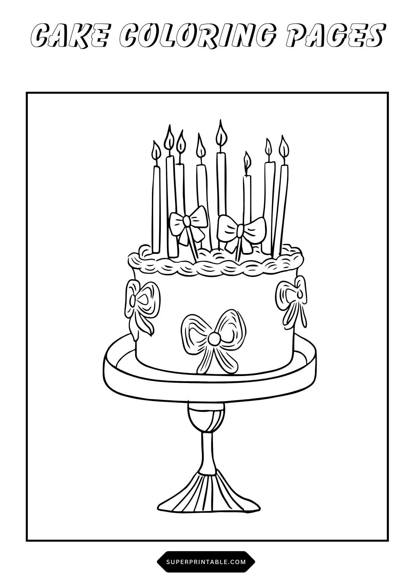 Cake Coloring Pages 7
