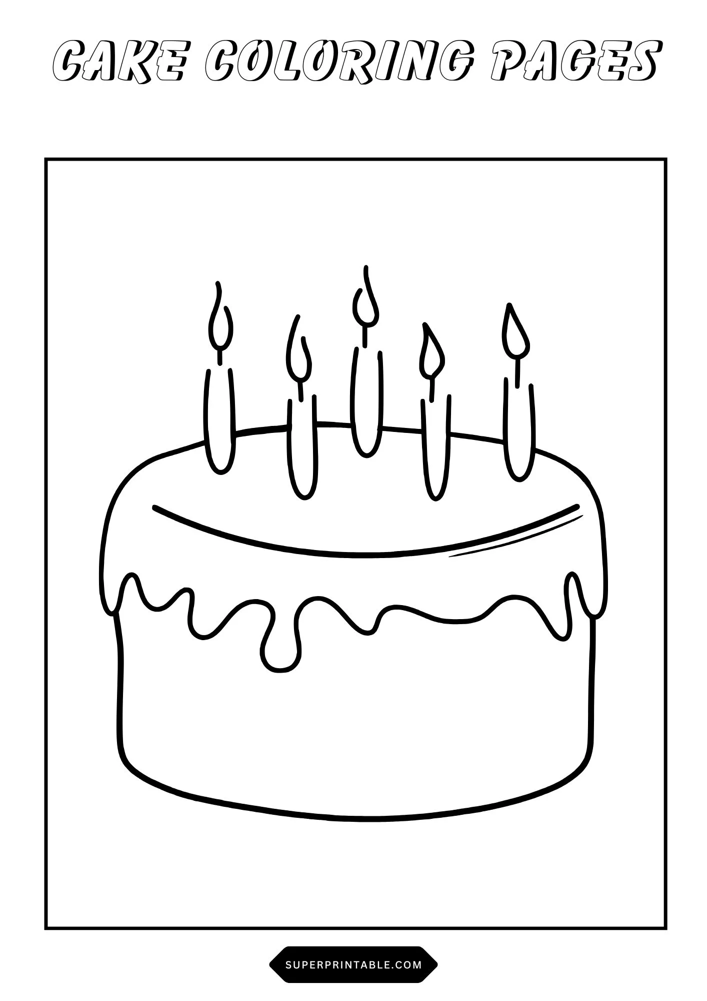 Cake Coloring Pages 8