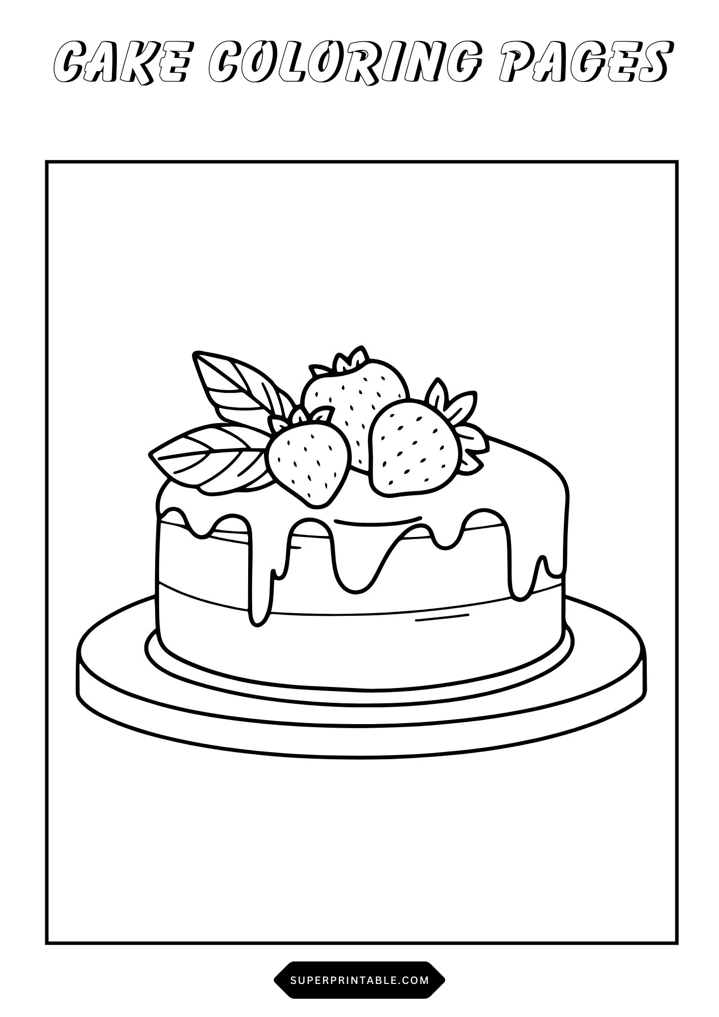 Cake Coloring Pages 9