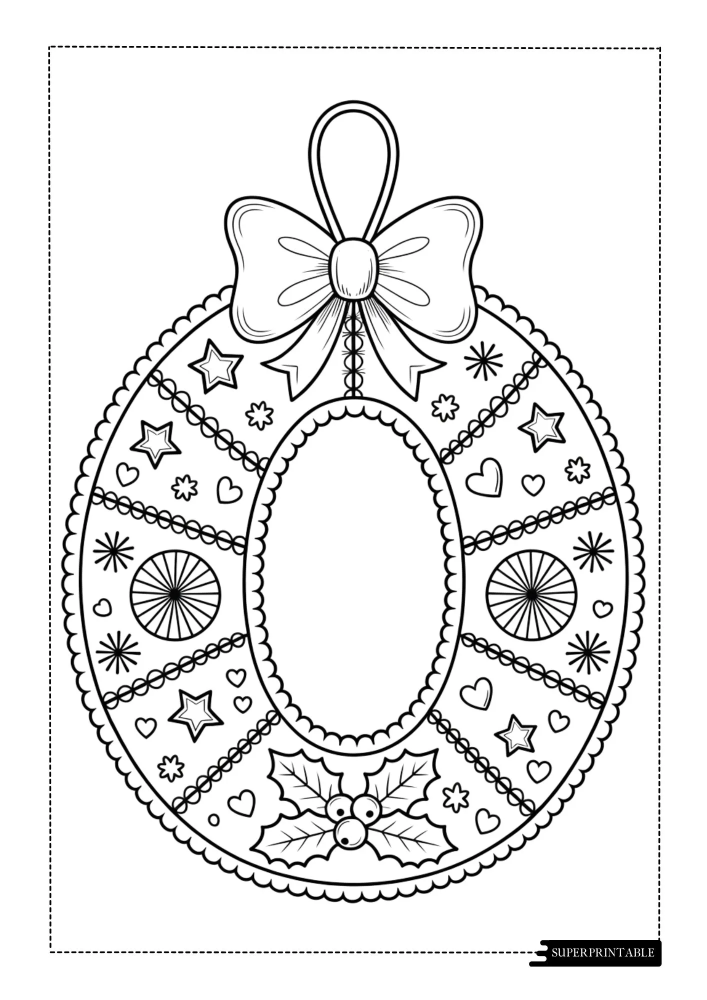 Christmas Cookie Patch Alphabet Coloring Pages 15
