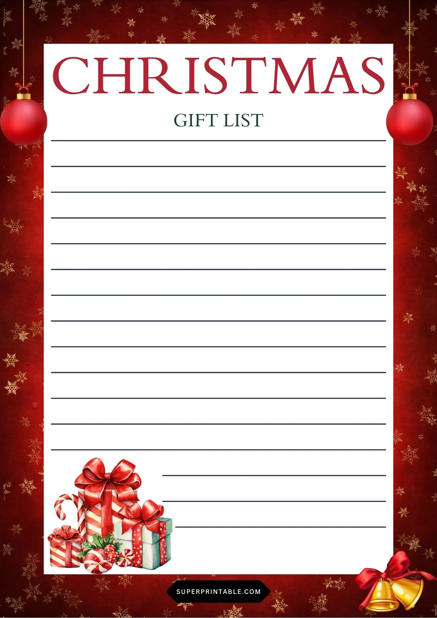 Christmas Gift List 7