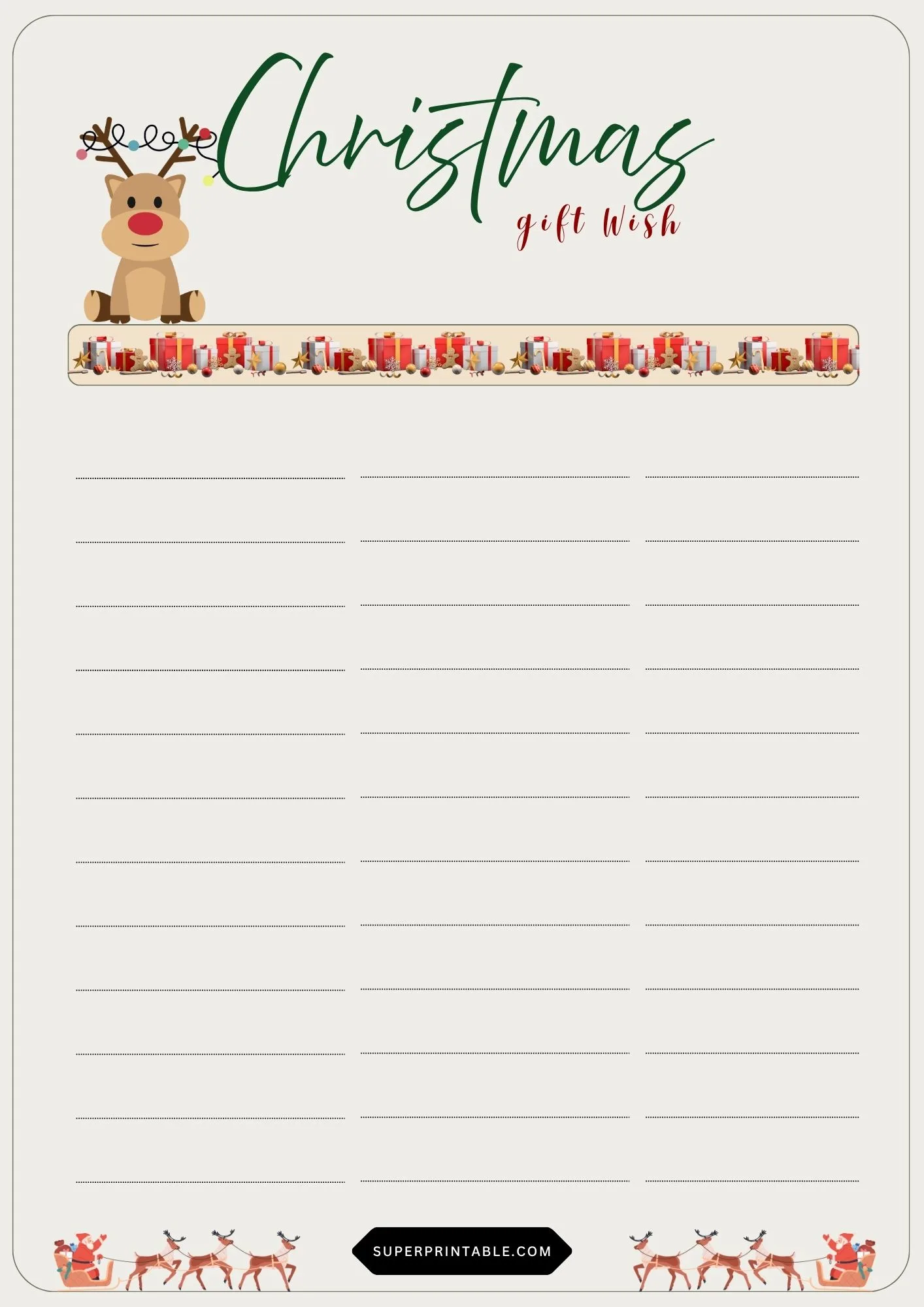 Christmas Gift List 4