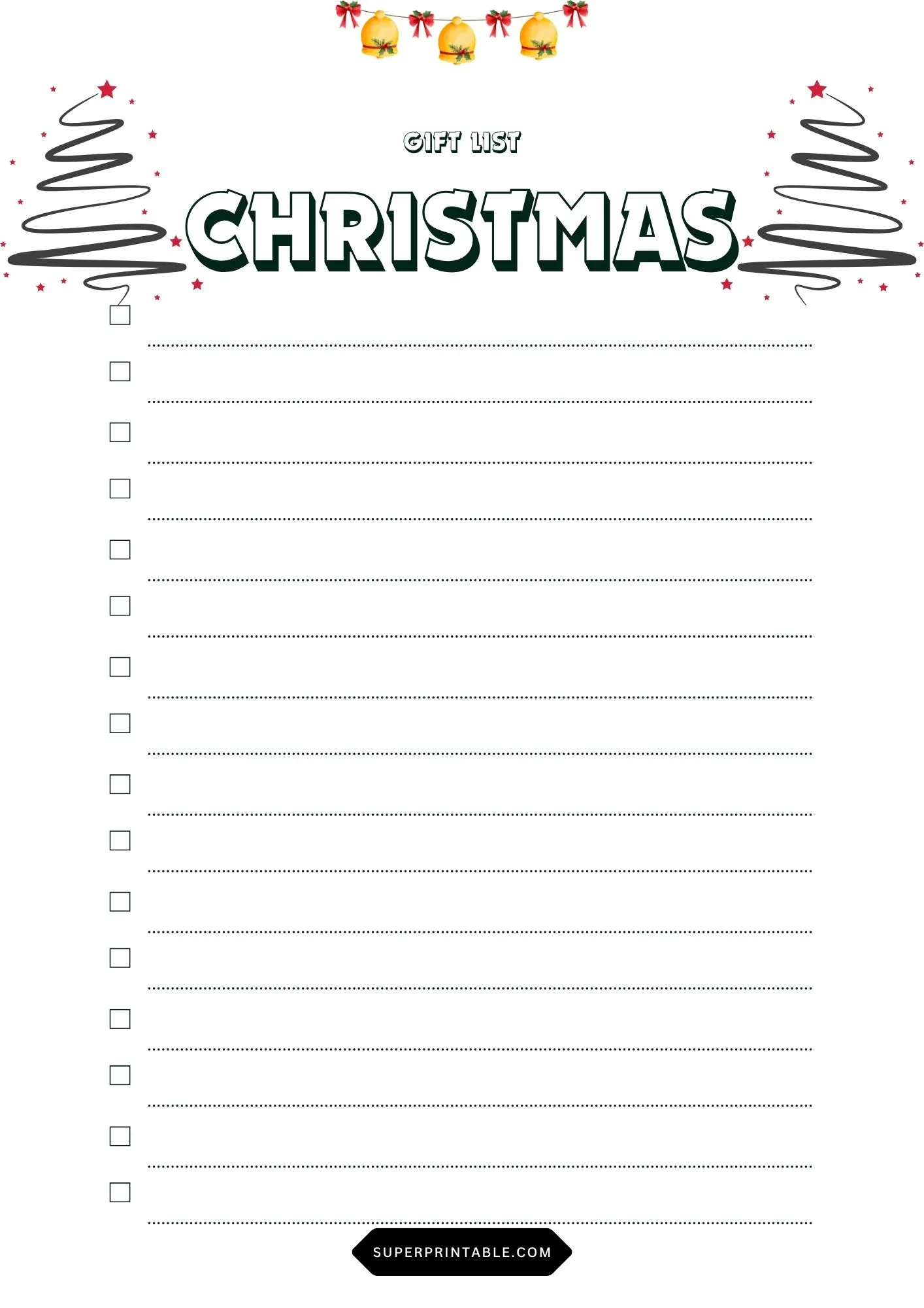 Christmas Gift List 7