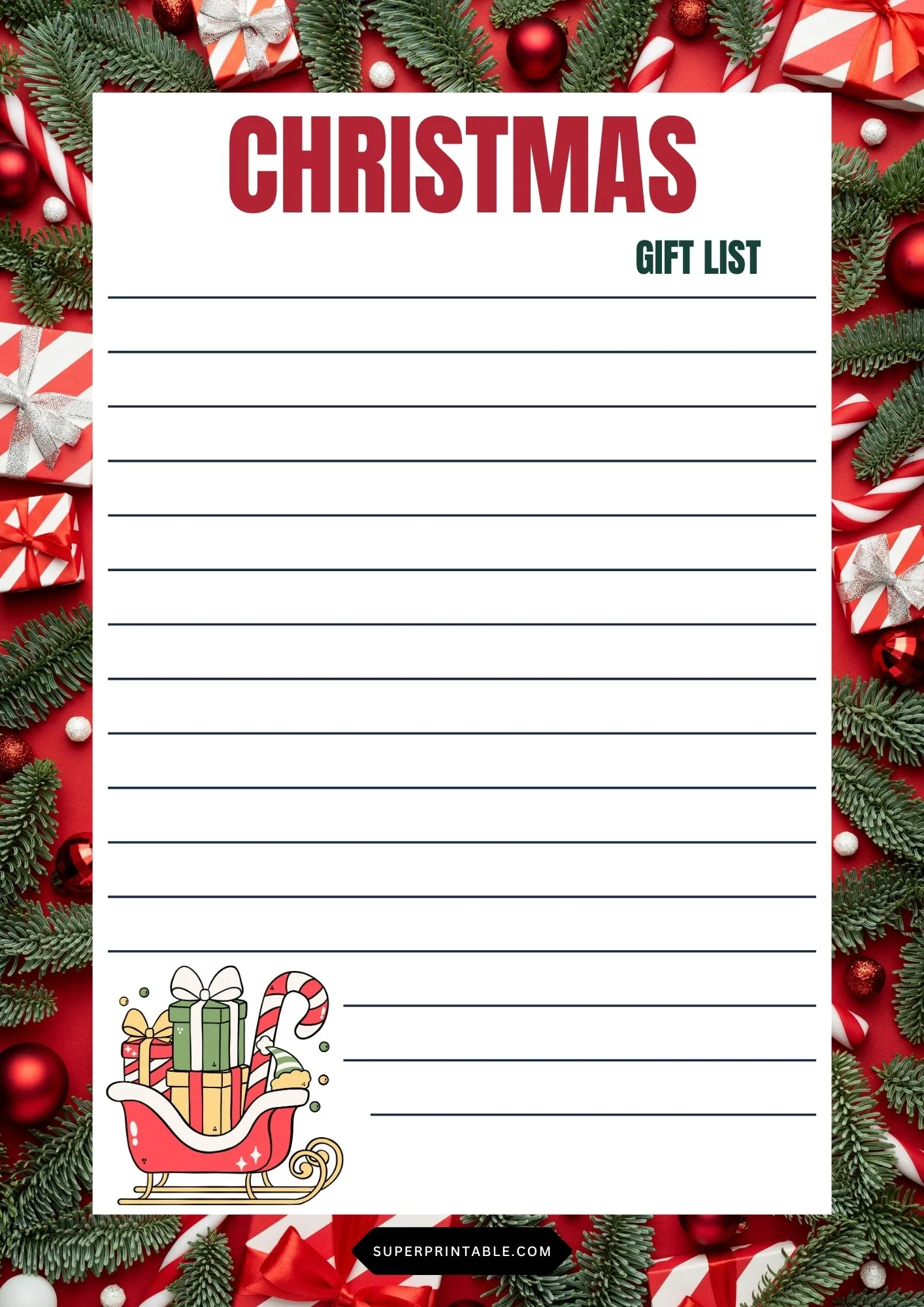 Christmas Gift List 9