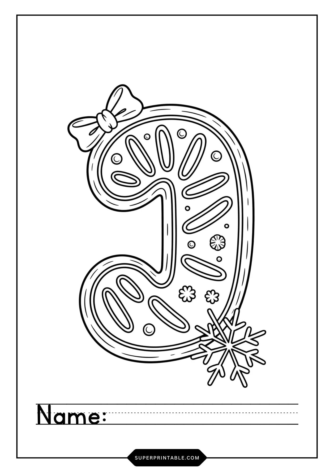 Christmas Gingerbread Cookie Coloring Pages 10