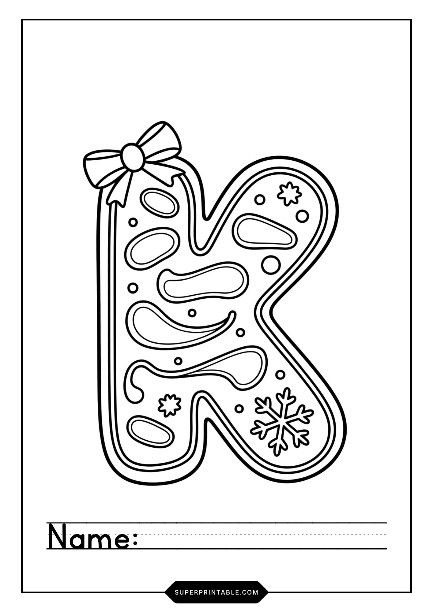 Christmas Gingerbread Cookie Coloring Pages 11