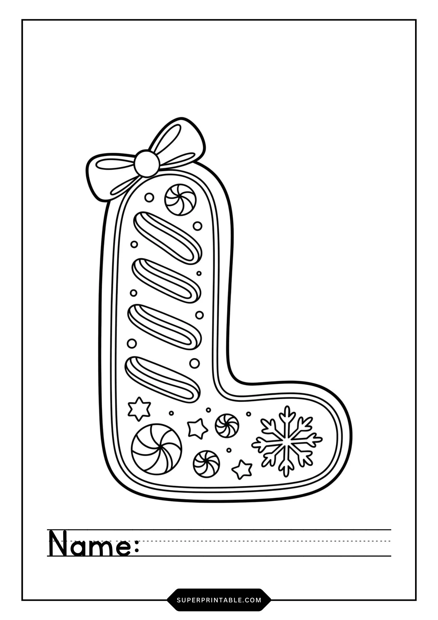 Christmas Gingerbread Cookie Coloring Pages 12