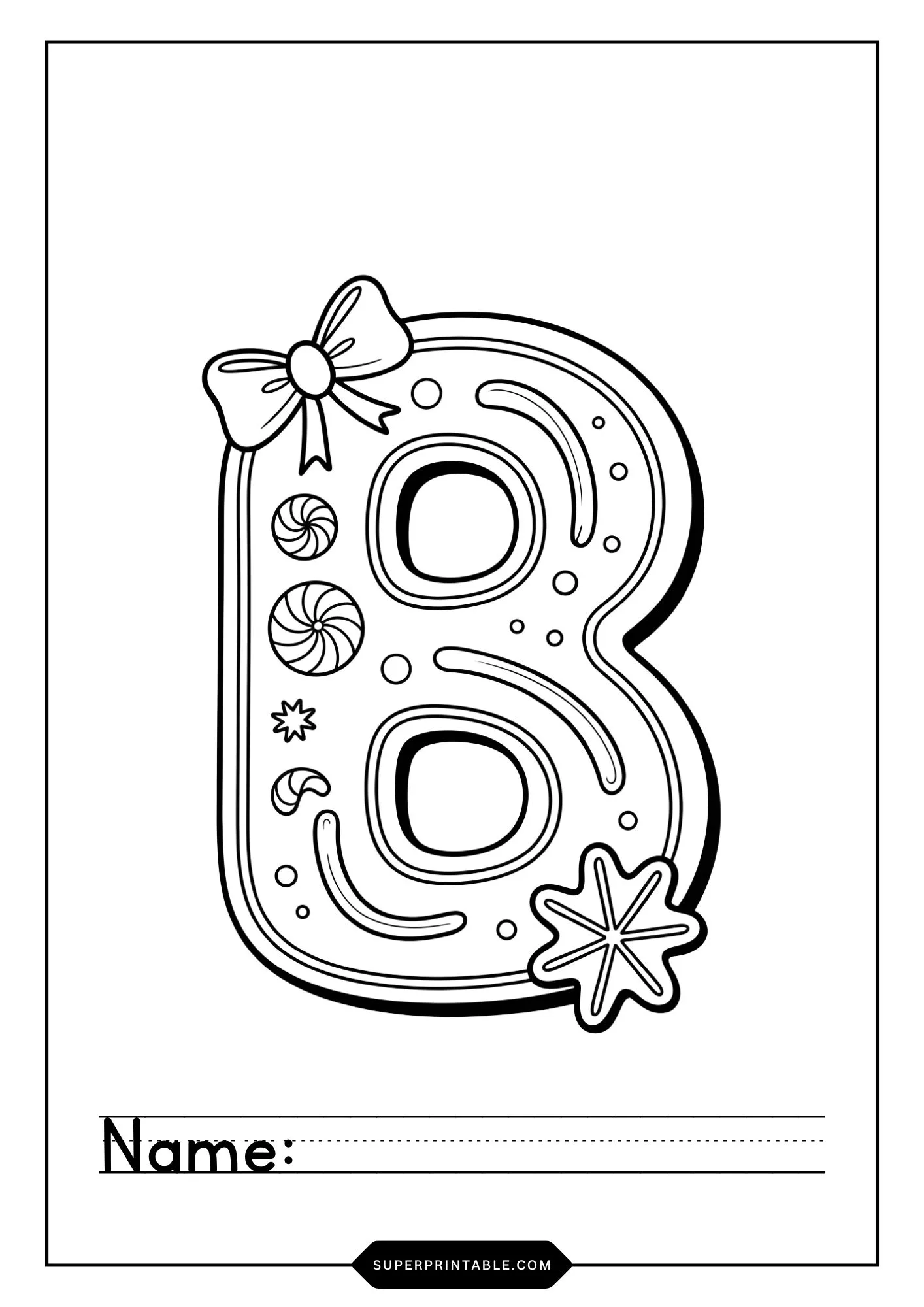 Christmas Gingerbread Cookie Coloring Pages 2