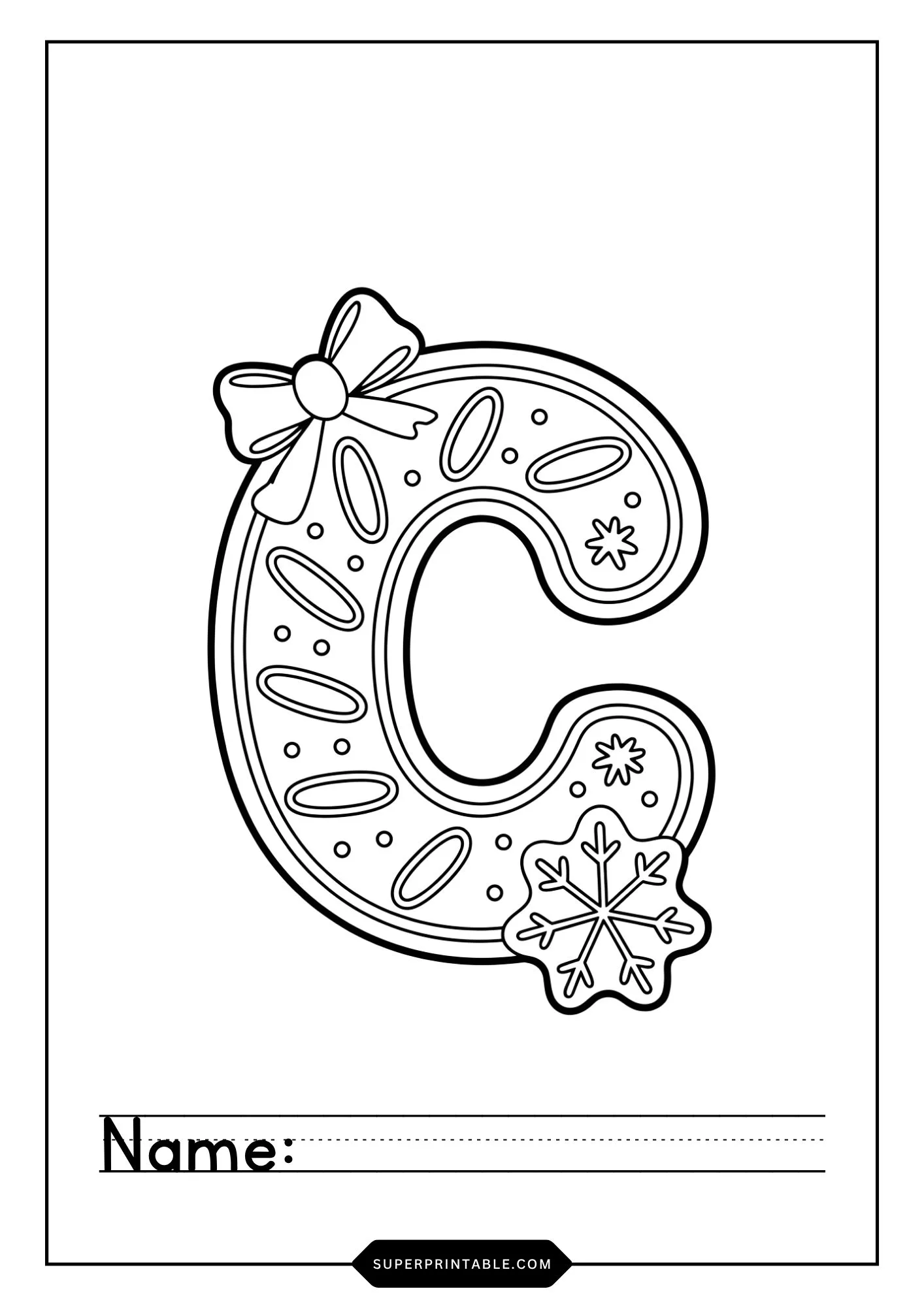 Christmas Gingerbread Cookie Coloring Pages 3