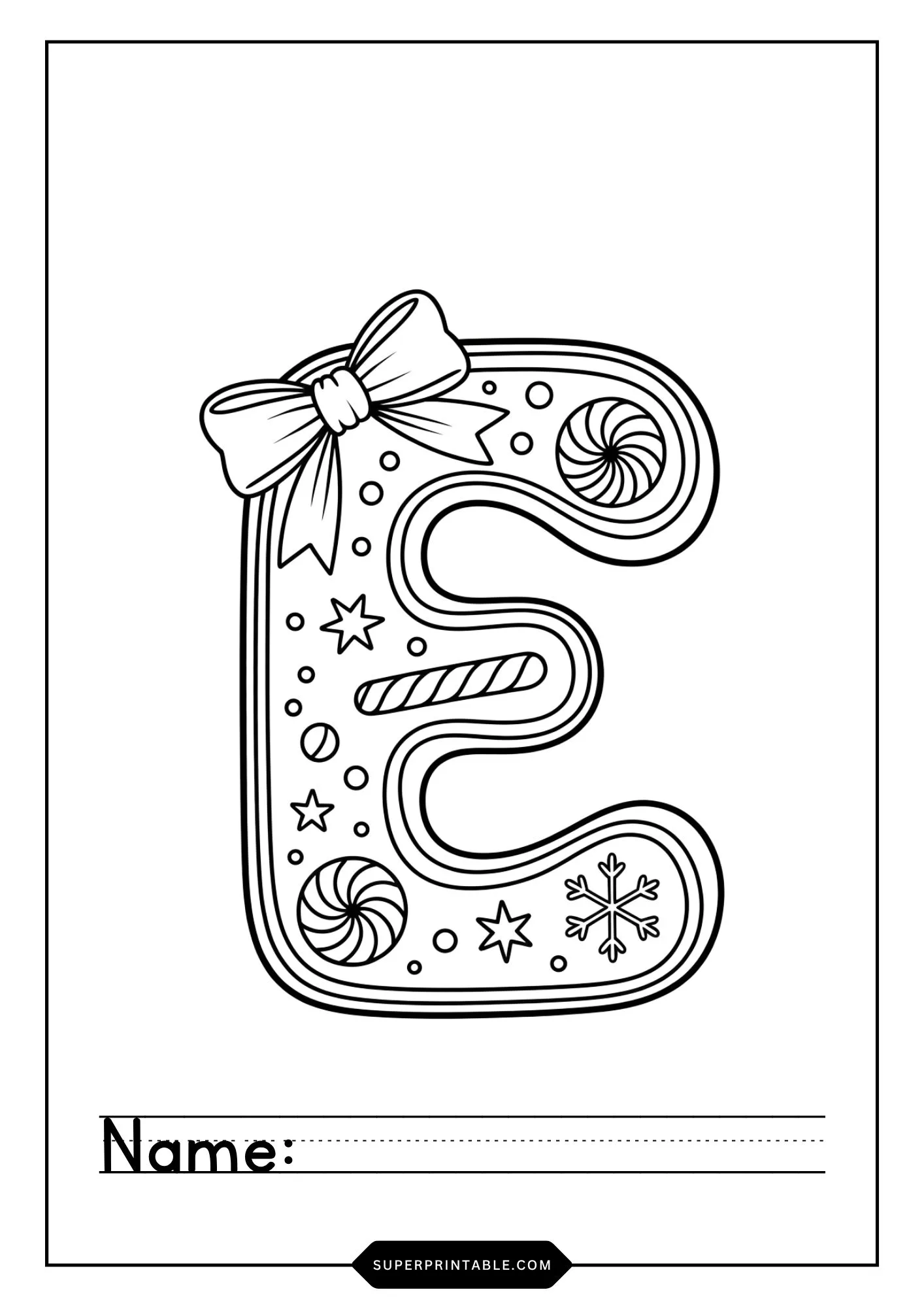 Christmas Gingerbread Cookie Coloring Pages 5