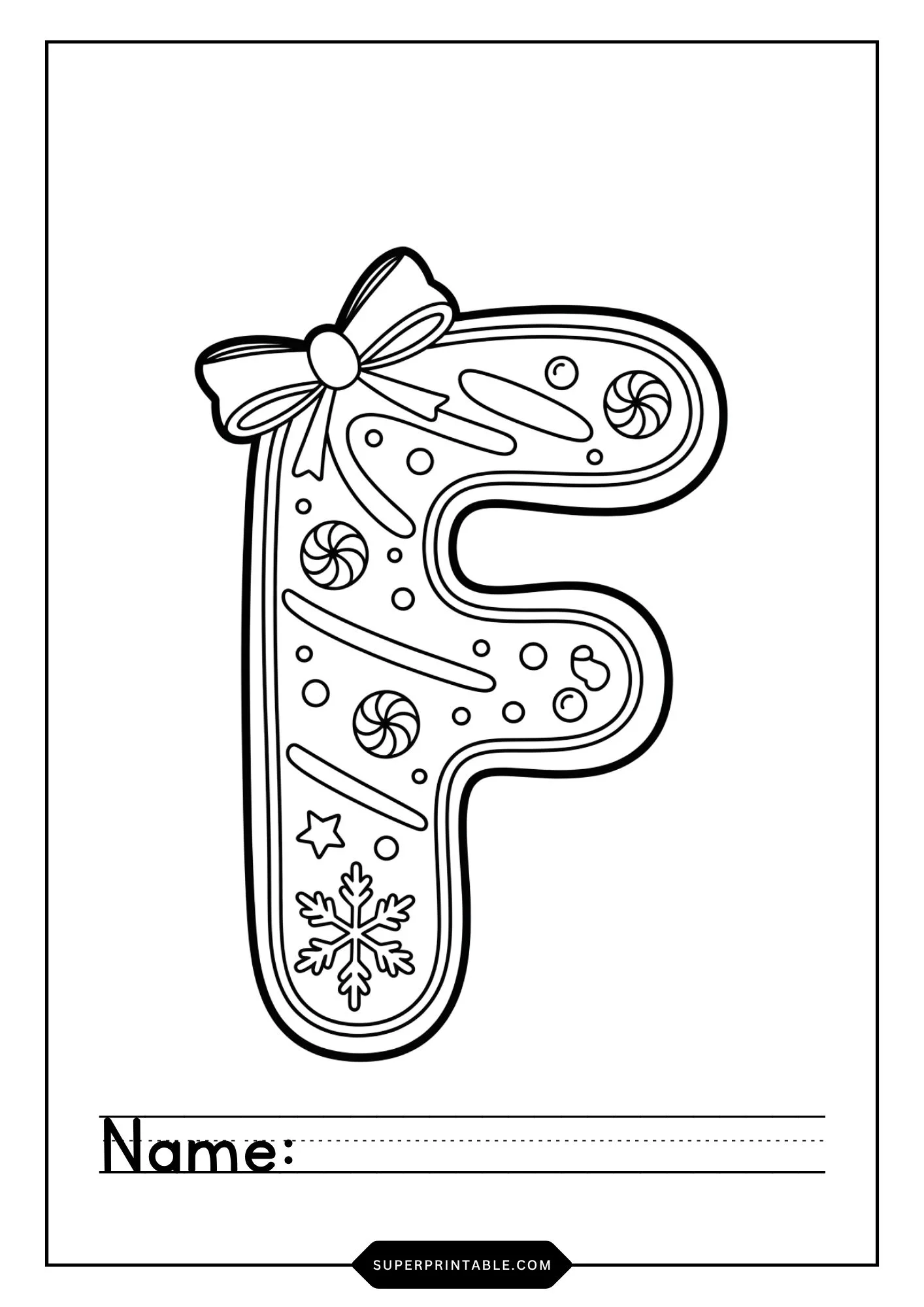 Christmas Gingerbread Cookie Coloring Pages 6