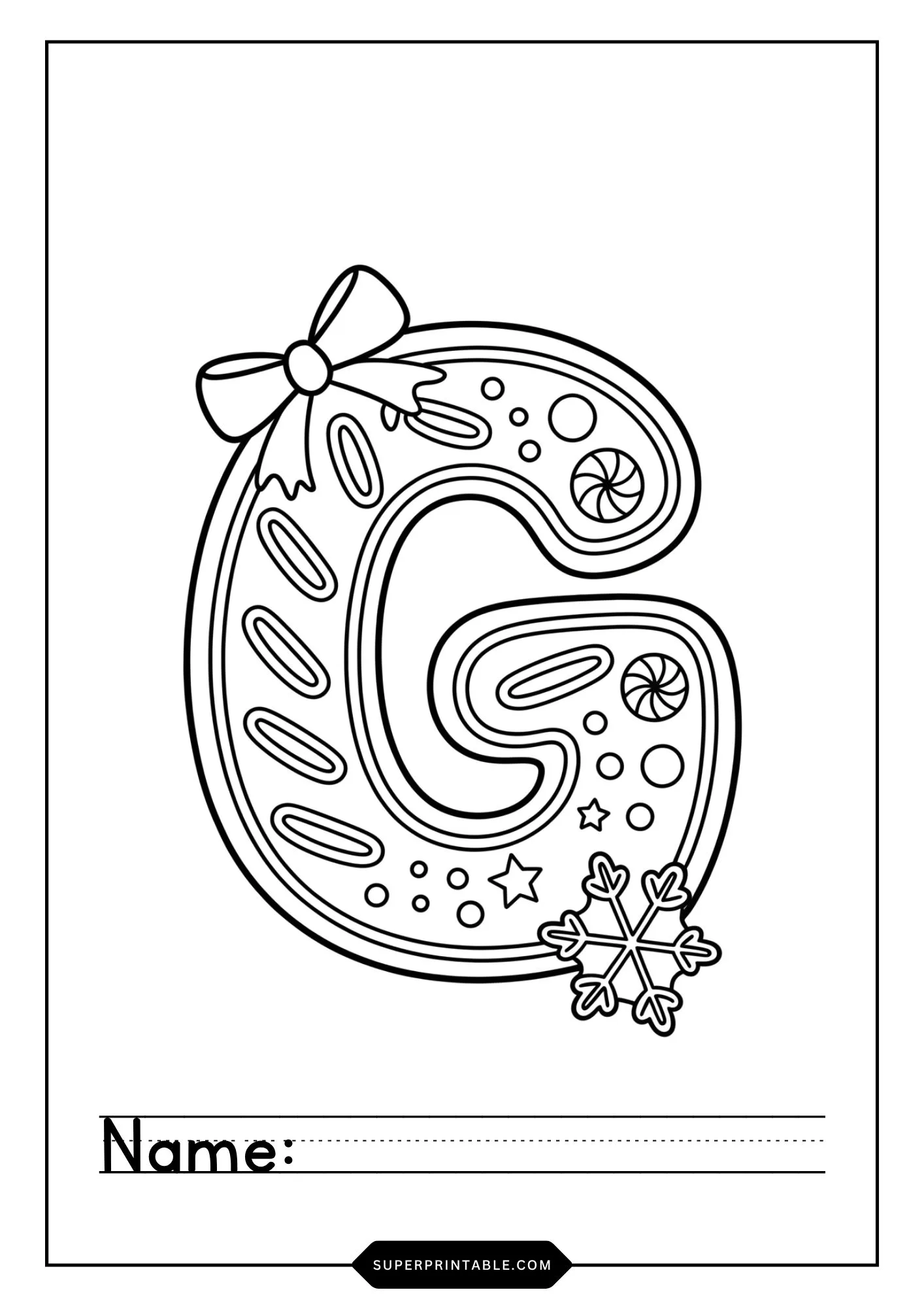 Christmas Gingerbread Cookie Coloring Pages 7
