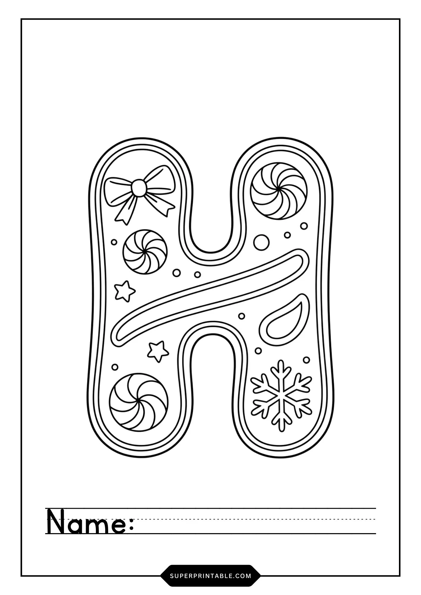 Christmas Gingerbread Cookie Coloring Pages 8