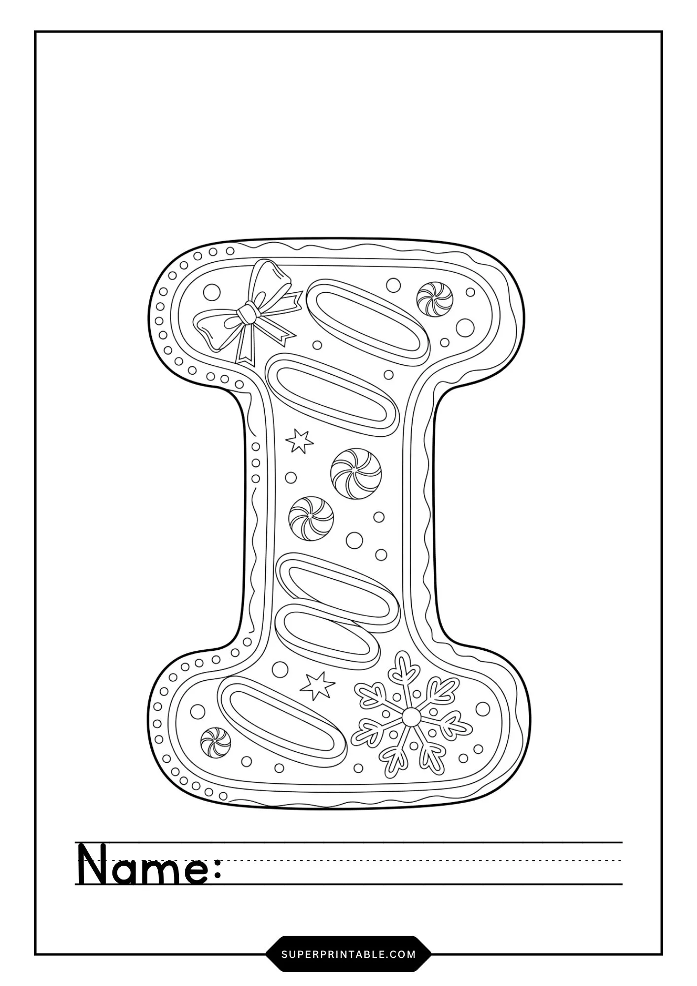 Christmas Gingerbread Cookie Coloring Pages 9