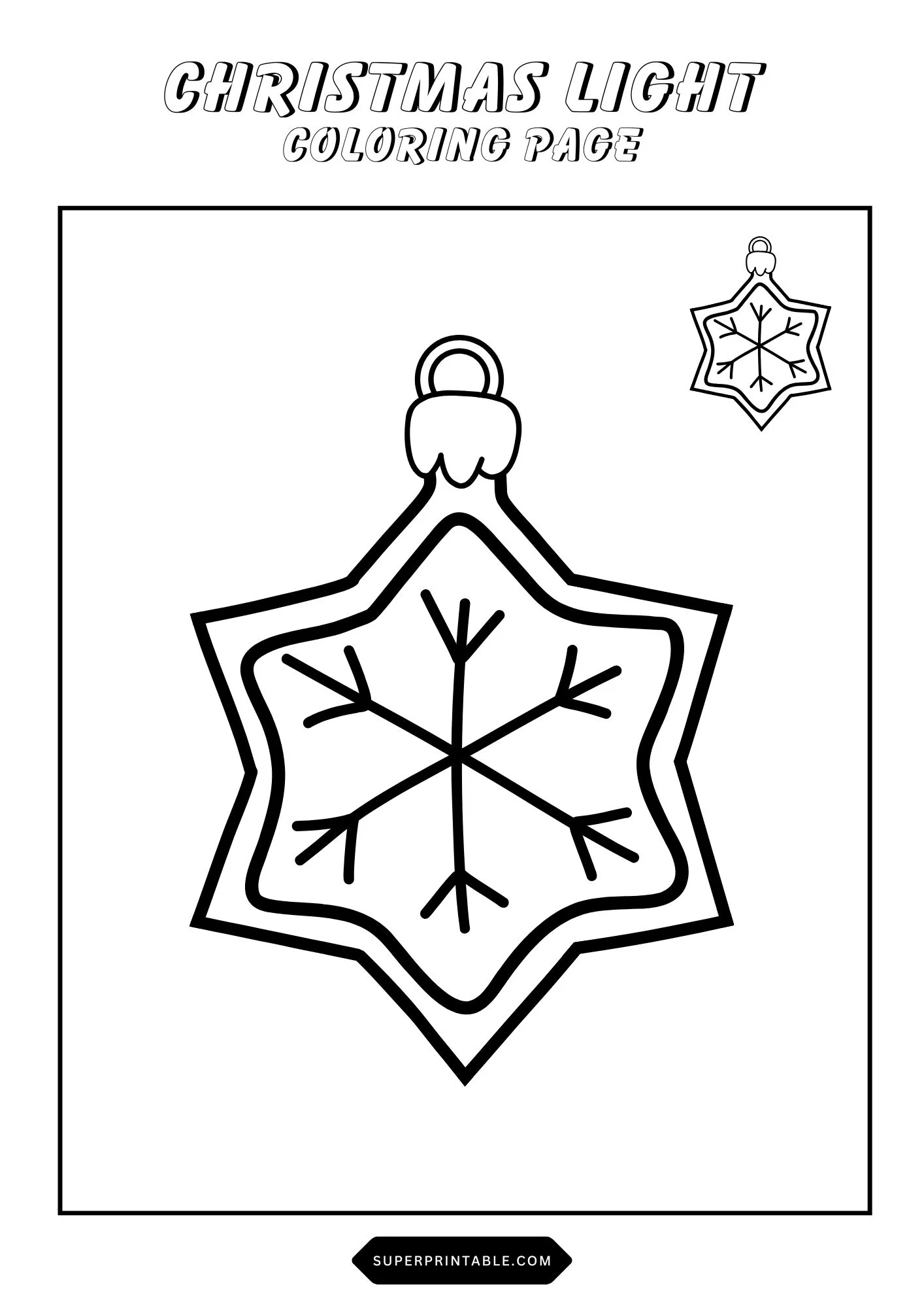 Christmas Light Coloring Pages 10