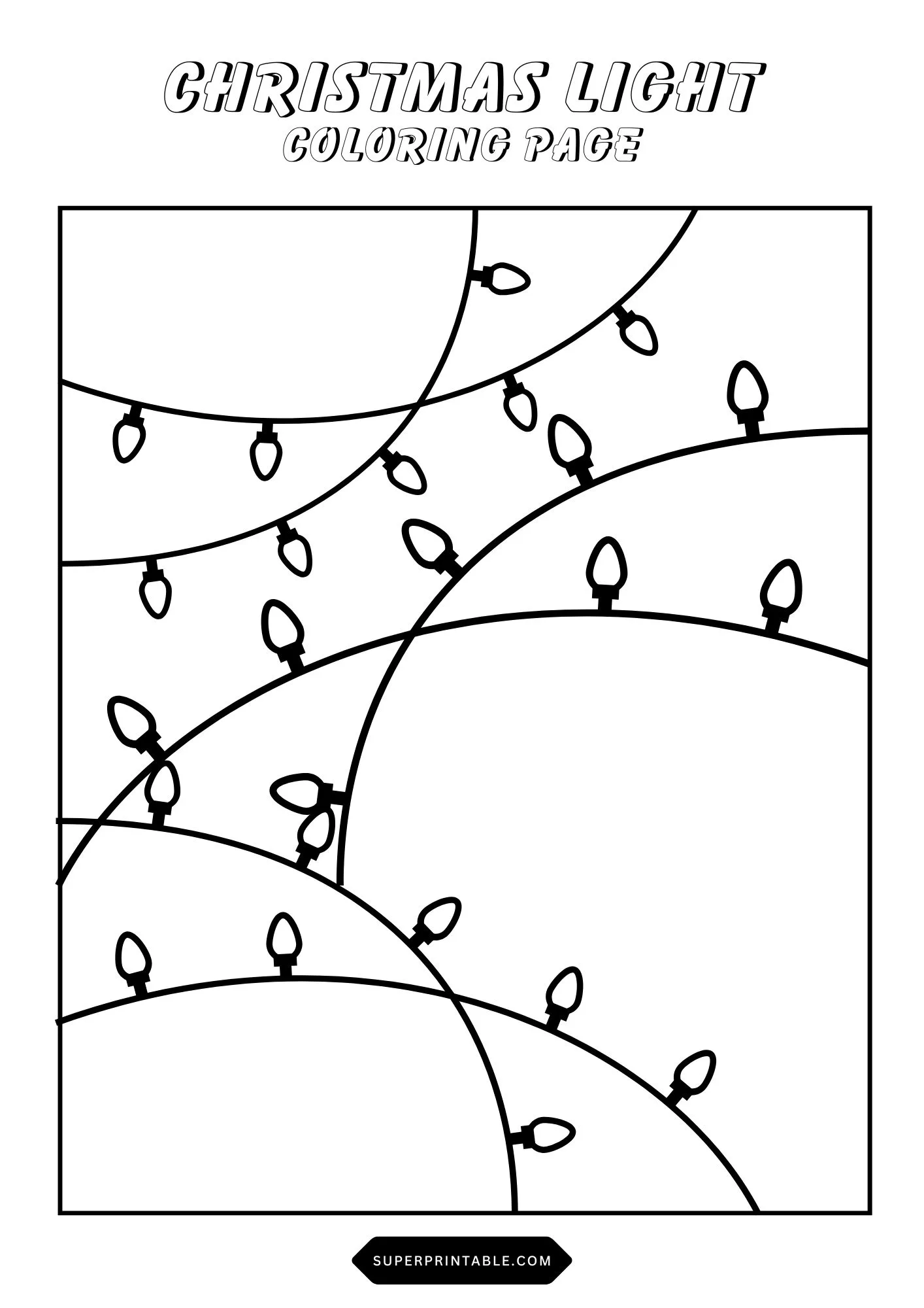 Christmas Light Coloring Pages 2