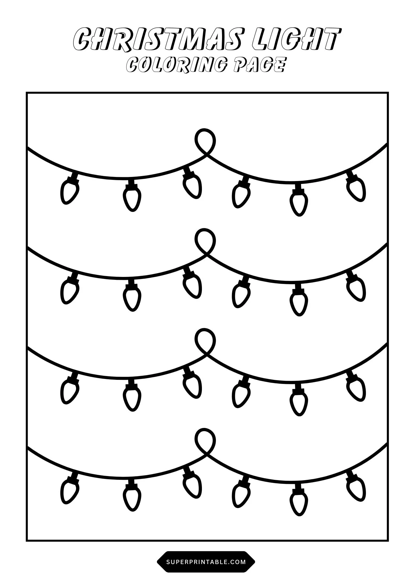 Christmas Light Coloring Pages 3