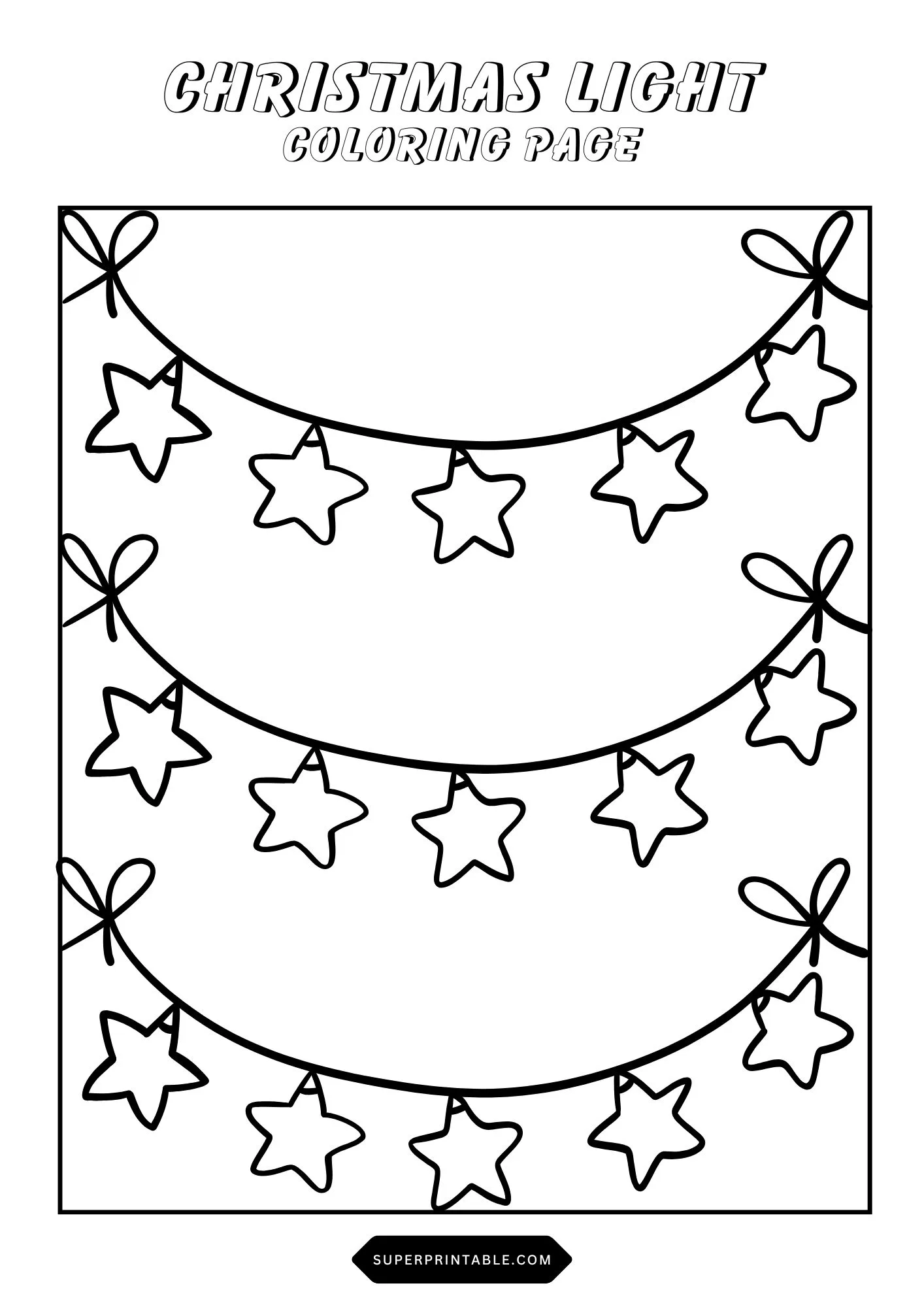 Christmas Light Coloring Pages 4