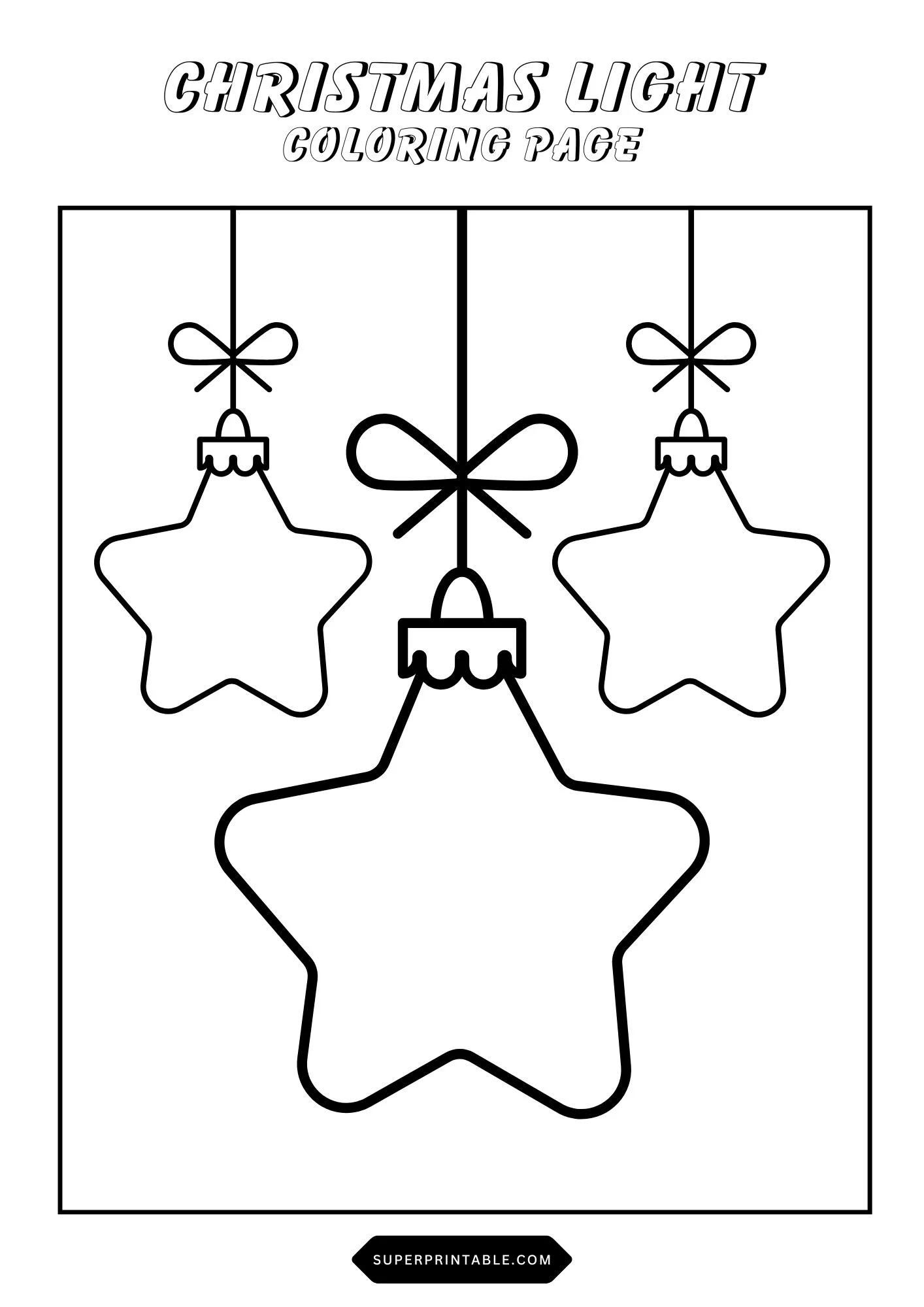Christmas Light Coloring Pages 5